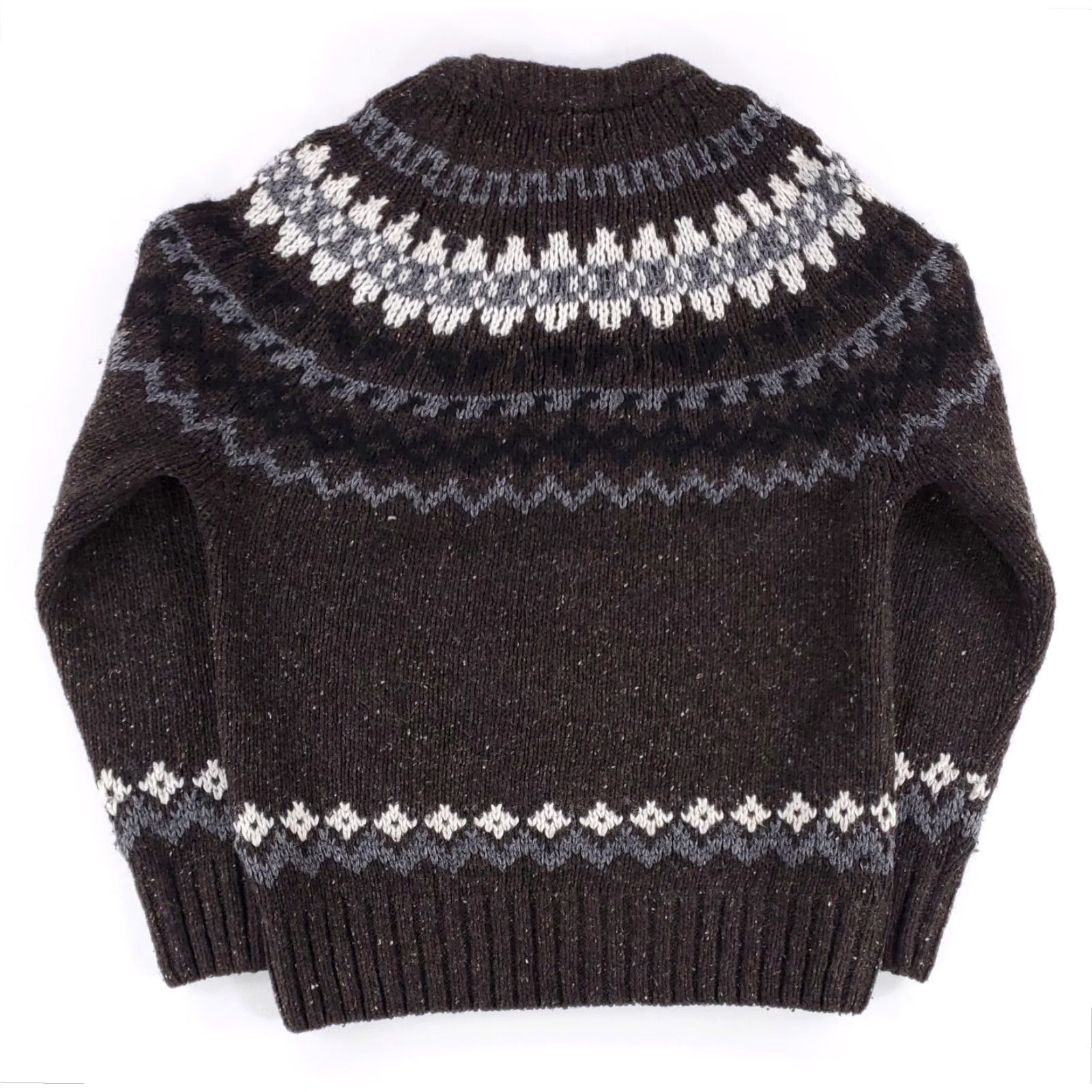 Zara Zara Man Nordic Sweater Brown White Gray Long Sleeve Mens M Size US M / EU 48-50 / 2 - 3 Thumbnail