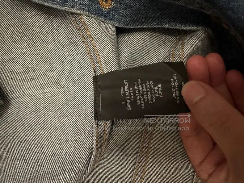 Saint Laurent Paris Saint Laurent SLP Flamingo Embroidered Denim Jacket. Size US M / EU 48-50 / 2 - 5 Thumbnail