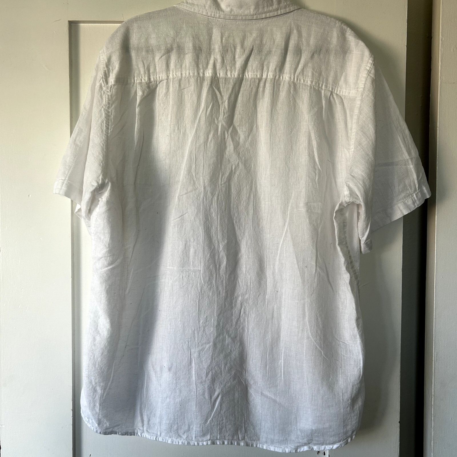 Weatherproof Mens washable Linen white button down shirt Size US L / EU 52-54 / 3 - 4 Thumbnail
