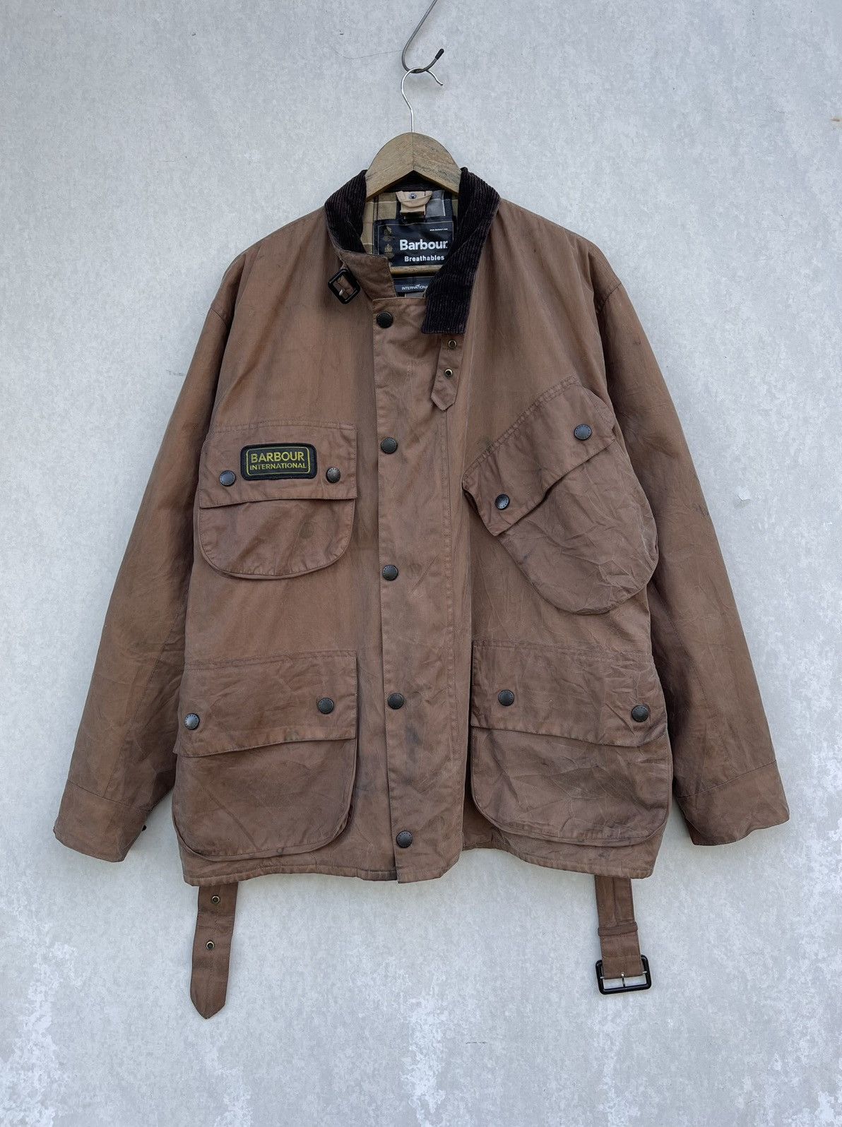 Barbour 🔥RARE🔥BARBOUR MEN'S "BREATHABLES" INTERNATIONAL WAXED JACKET Size US XL / EU 56 / 4 - 3 Thumbnail