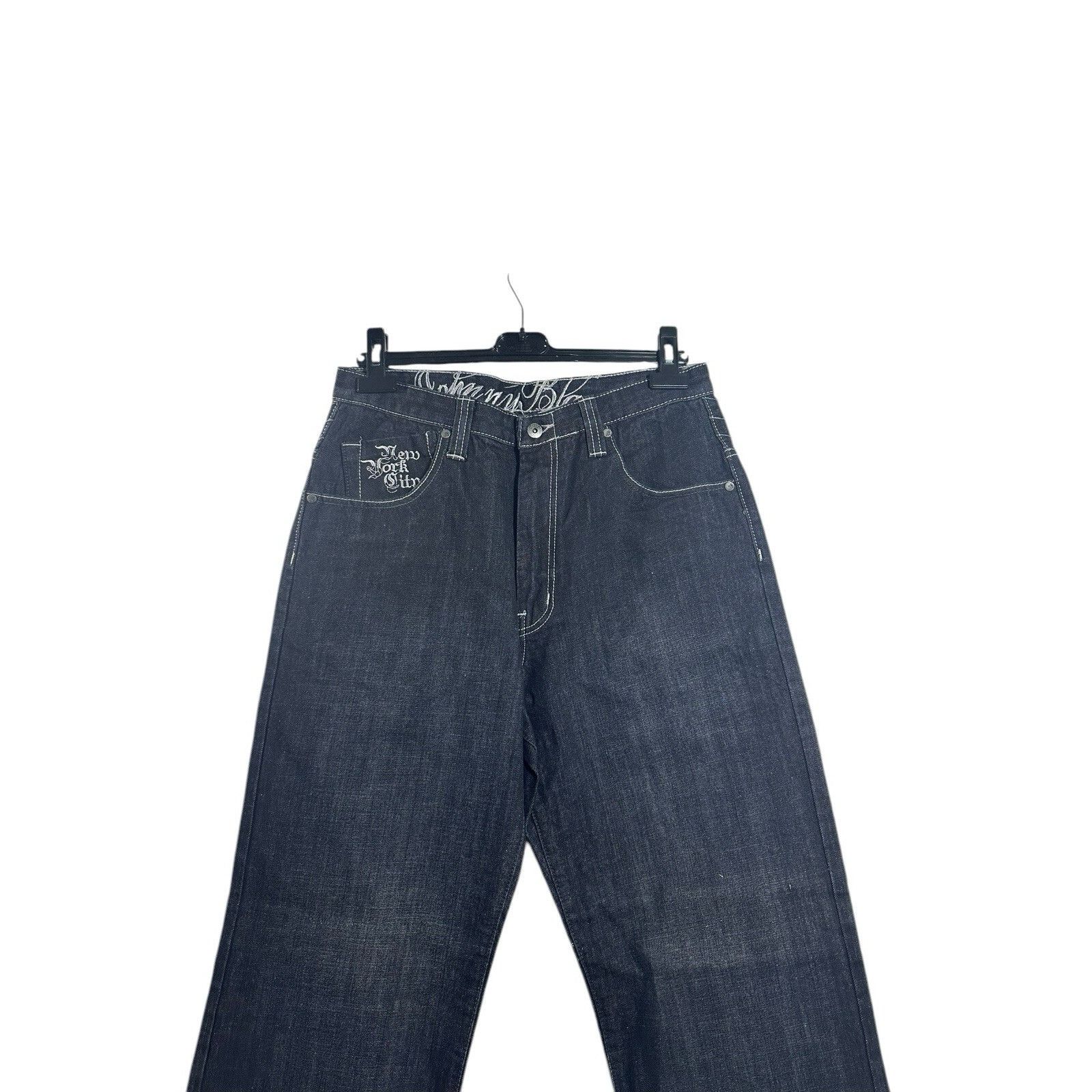 Other Vintage Johnny Blaze Chrome Hearts Cross Denim Jeans Y2K Hip Size US 34 / EU 50 - 2 Thumbnail