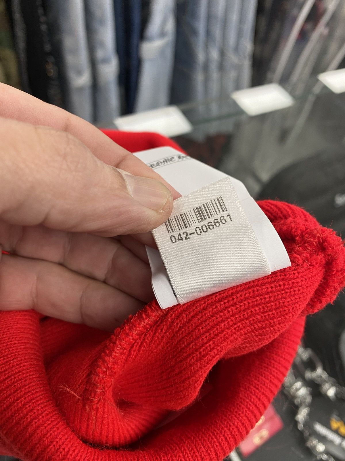Chrome Hearts Chrome hearts ch beanie scroll red online exclusive Size ONE SIZE - 8 Thumbnail