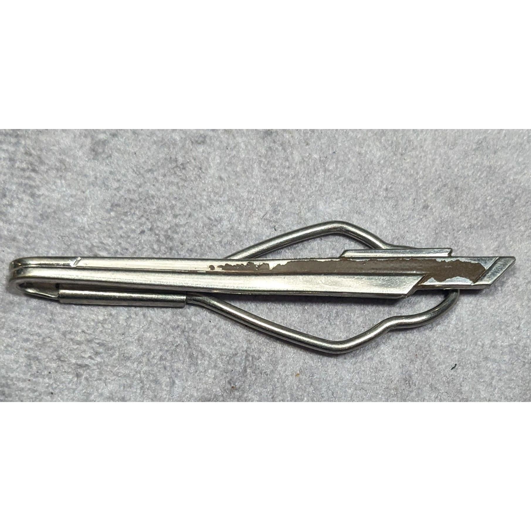 Other Vintage MidCentury Silver Tone Tie Clip Size ONE SIZE - 5 Thumbnail