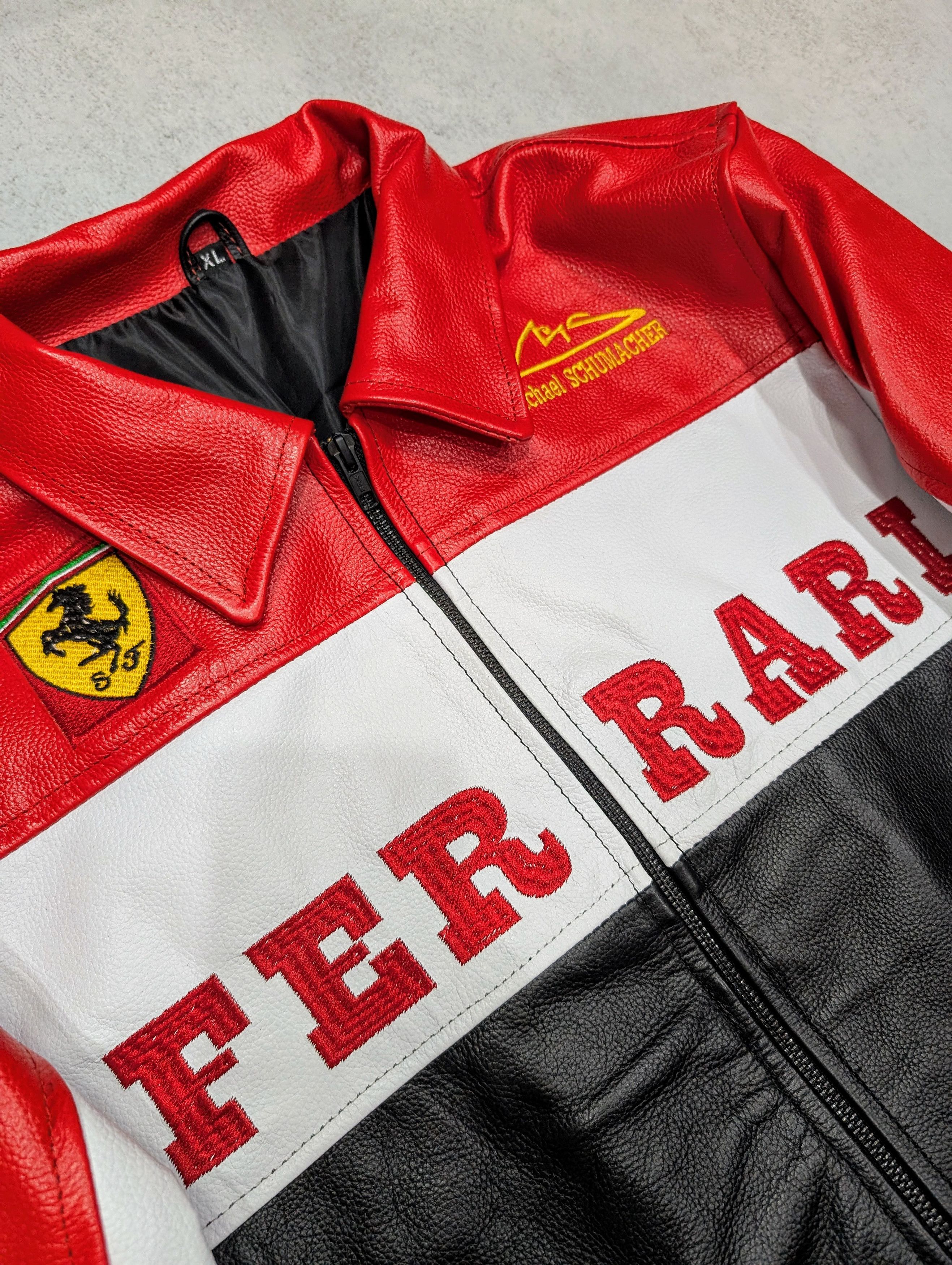 Ferrari 🔥 FERRARI 🔥 RACING LEATHER JACKET STREETWEAR Size US L / EU 52-54 / 3 - 3 Thumbnail