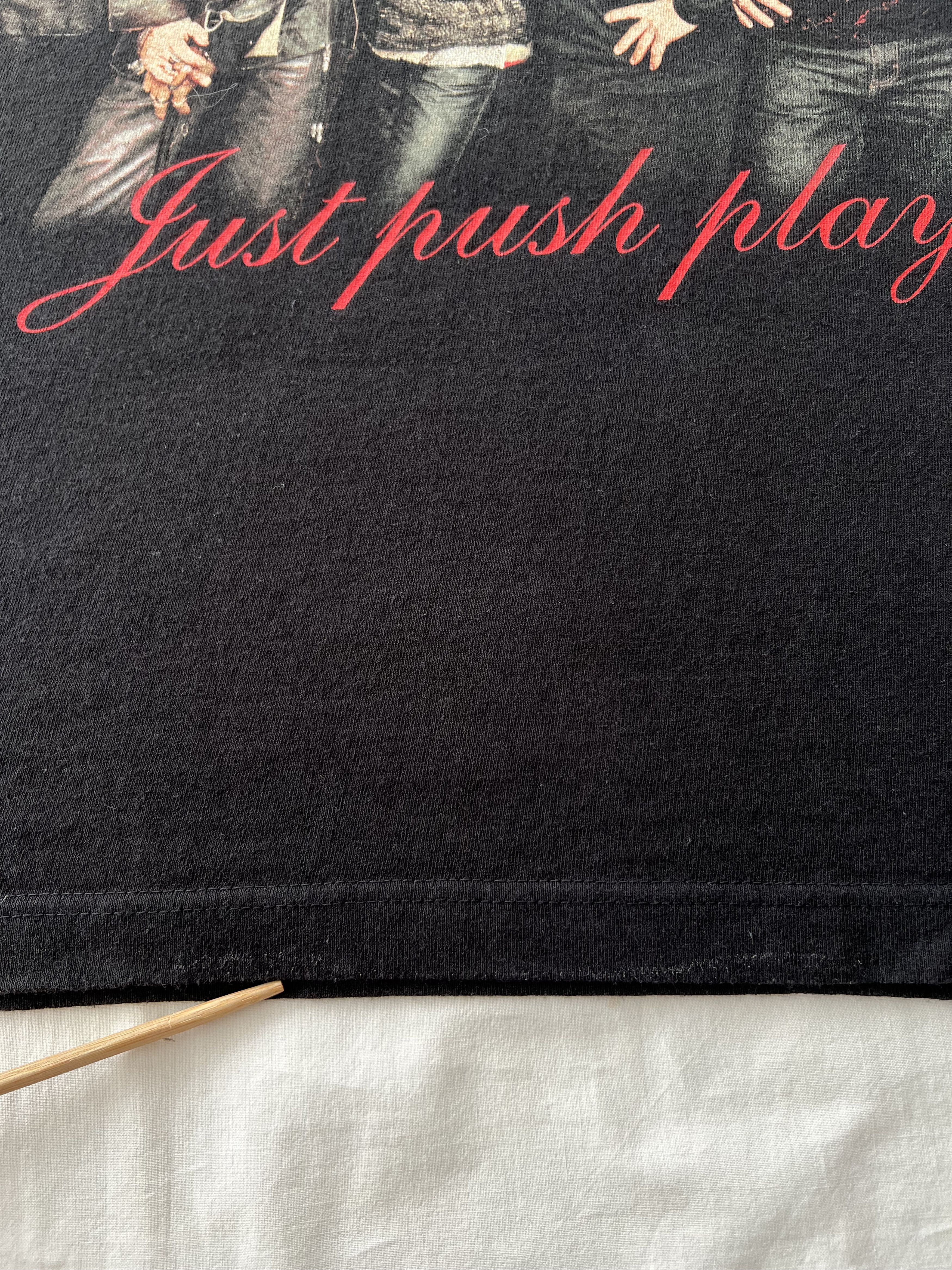 Band Tees Vintage 2001 Aerosmith Just Push Play Tour Black T-shirt Size US XL / EU 56 / 4 - 9 Thumbnail