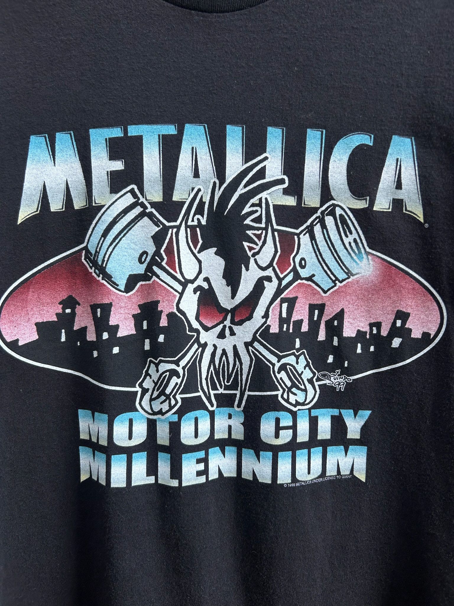 Band Tees × Vintage Vintage 1999 Metallica Motor City Millennium Tour T-shirt Size US L / EU 52-54 / 3 - 5 Thumbnail