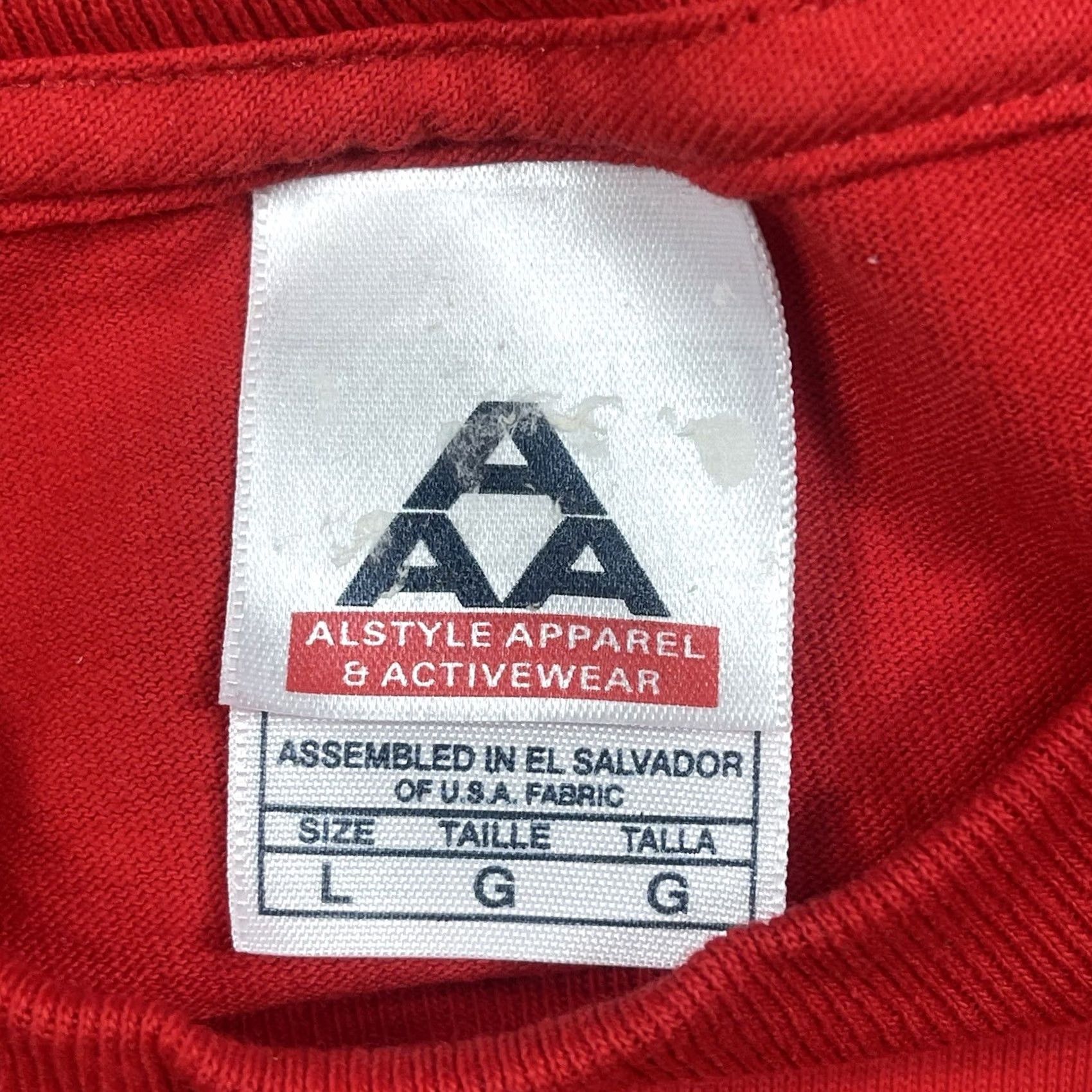 AAA AAA Alstyle Apparel Activewear T-Shirt Mens L Large San Diego Zoo Short Sleeve Red Cotton Regular Crew Neck Shirt Size US L / EU 52-54 / 3 - 7 Thumbnail