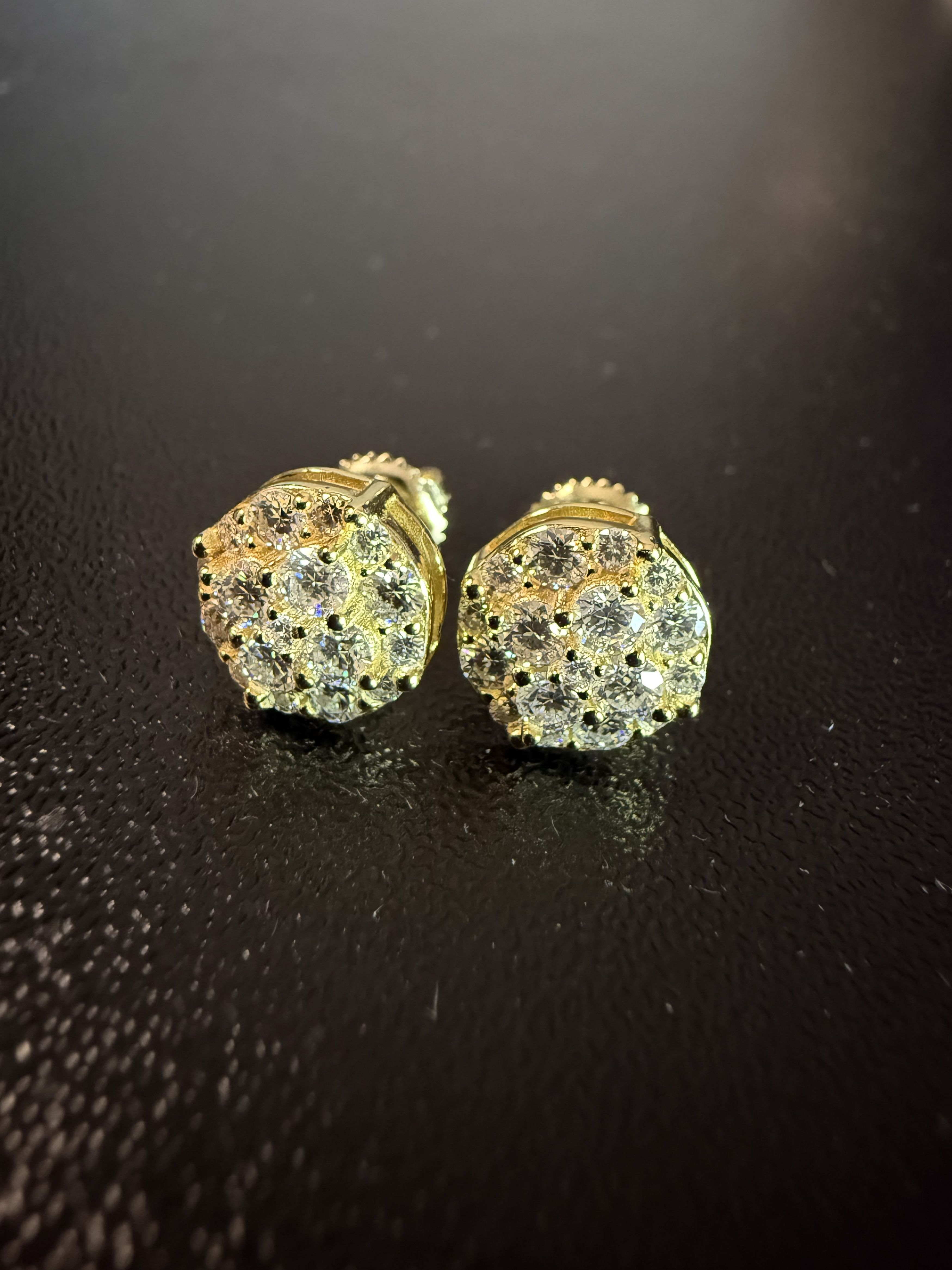 Other Gold Plated Half Snowball's Moissanite gold plated Earrings Size ONE SIZE - 5 Thumbnail