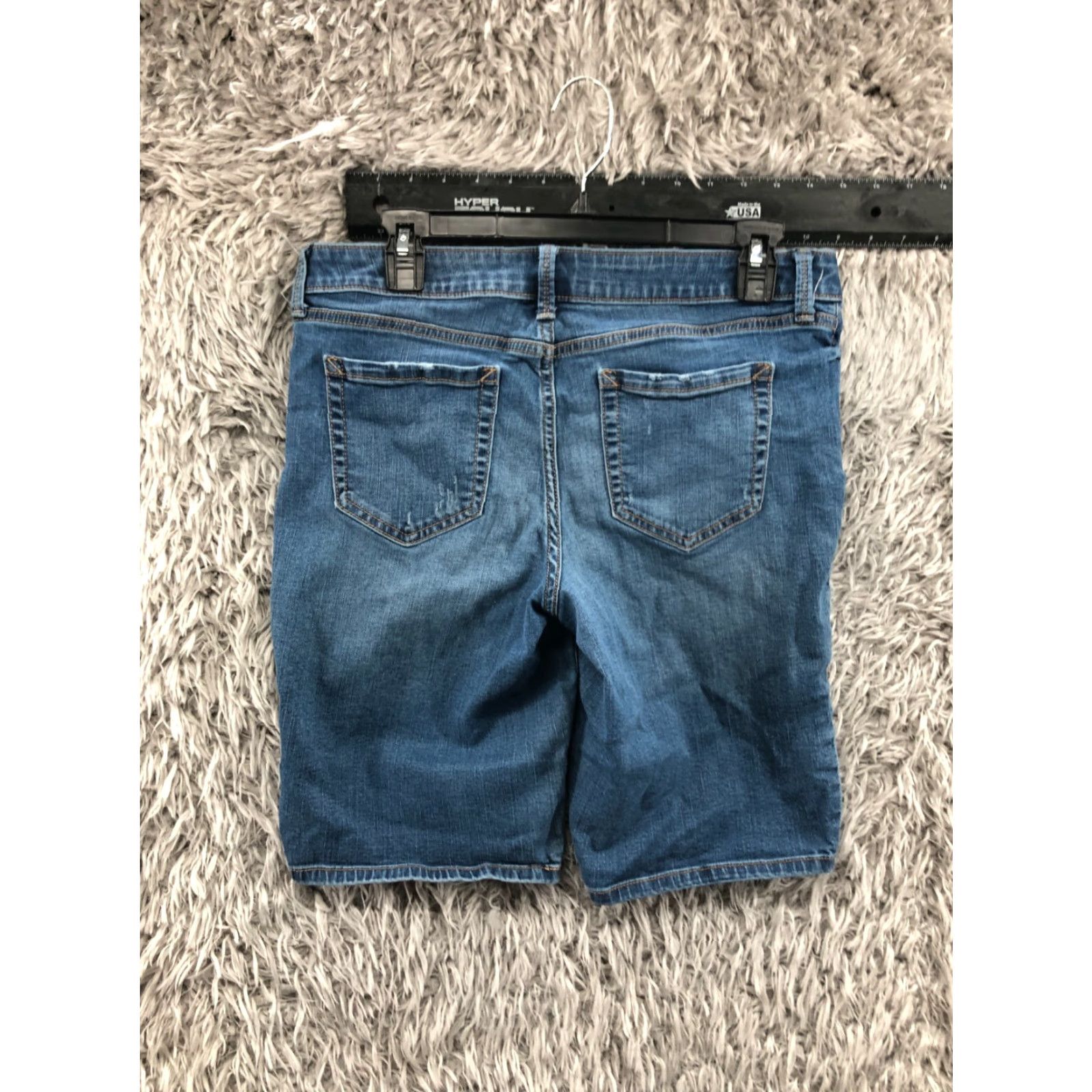 Vintage a.n.a Bermuda Shorts Womens Regular Size 8 Mid Rise Blue Denim 5-Pocket Bermuda Casual Wear Mens? No. Size 30" / US 8 / IT 44 - 6 Thumbnail