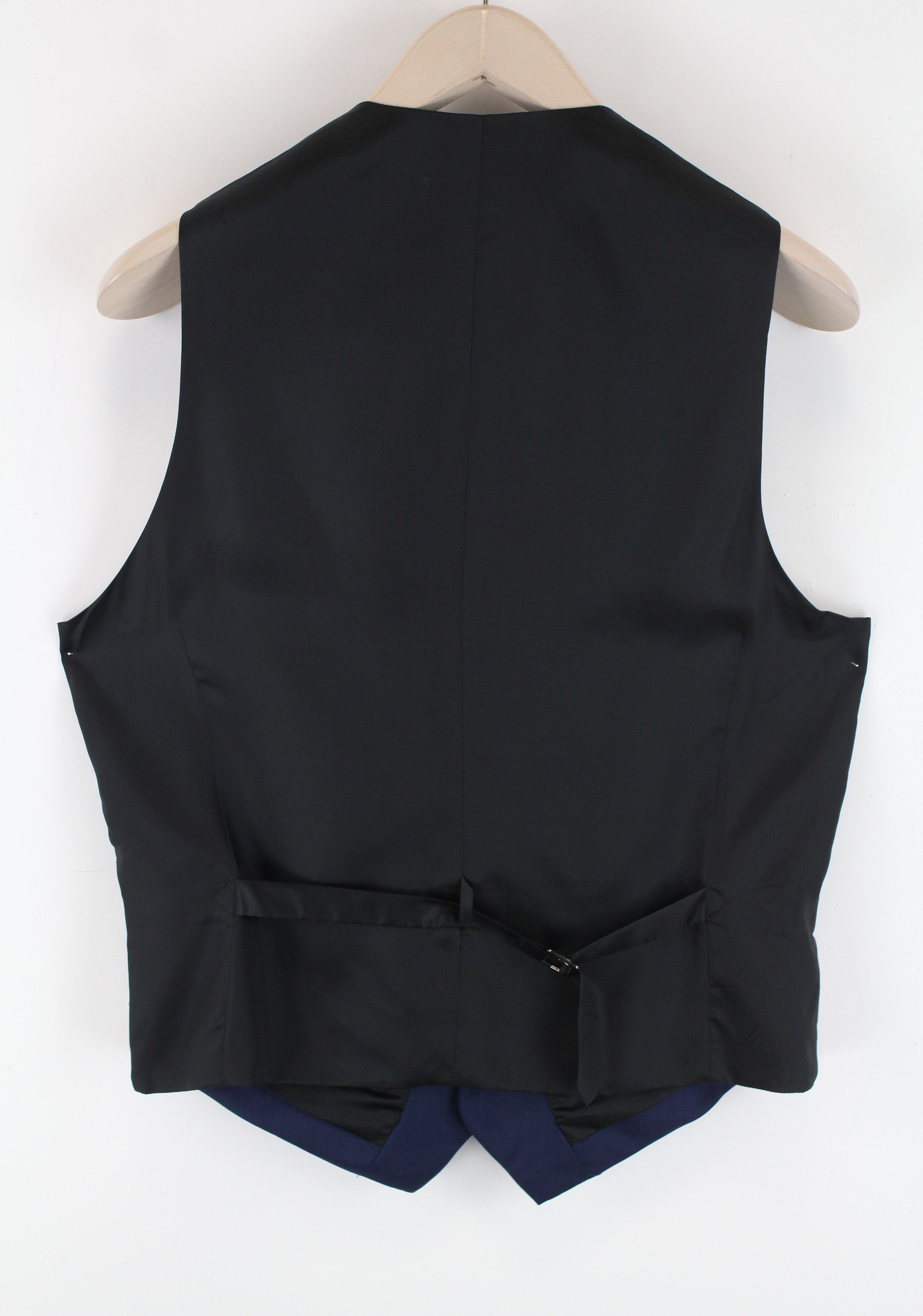 Suitsupply LAZIO UK38 Blue Wool Single-Breasted U-neck Waistcoat 60873 Size 38R - 2 Thumbnail