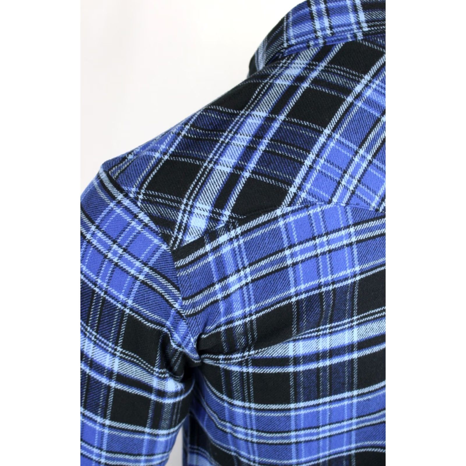 Wrangler Wrangler Men's Heavyweight Brushed Plaid Shirt Snap Flannel Small Classic Blue Size US S / EU 44-46 / 1 - 4 Thumbnail
