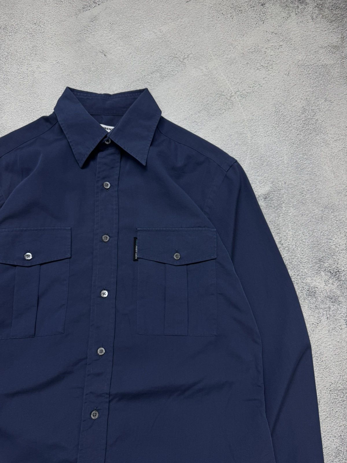 Saint Laurent Paris Vintage Y2k Yves Saint Laurent YSL Oxford Shirt 00’s Size US M / EU 48-50 / 2 - 1 Thumbnail