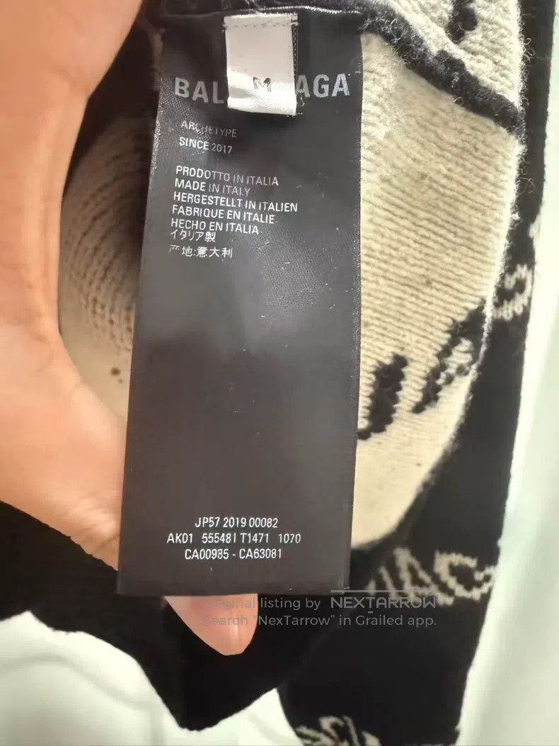 Balenciaga Balenciaga Black all-over print round-neck sweater Size US M / EU 48-50 / 2 - 4 Thumbnail