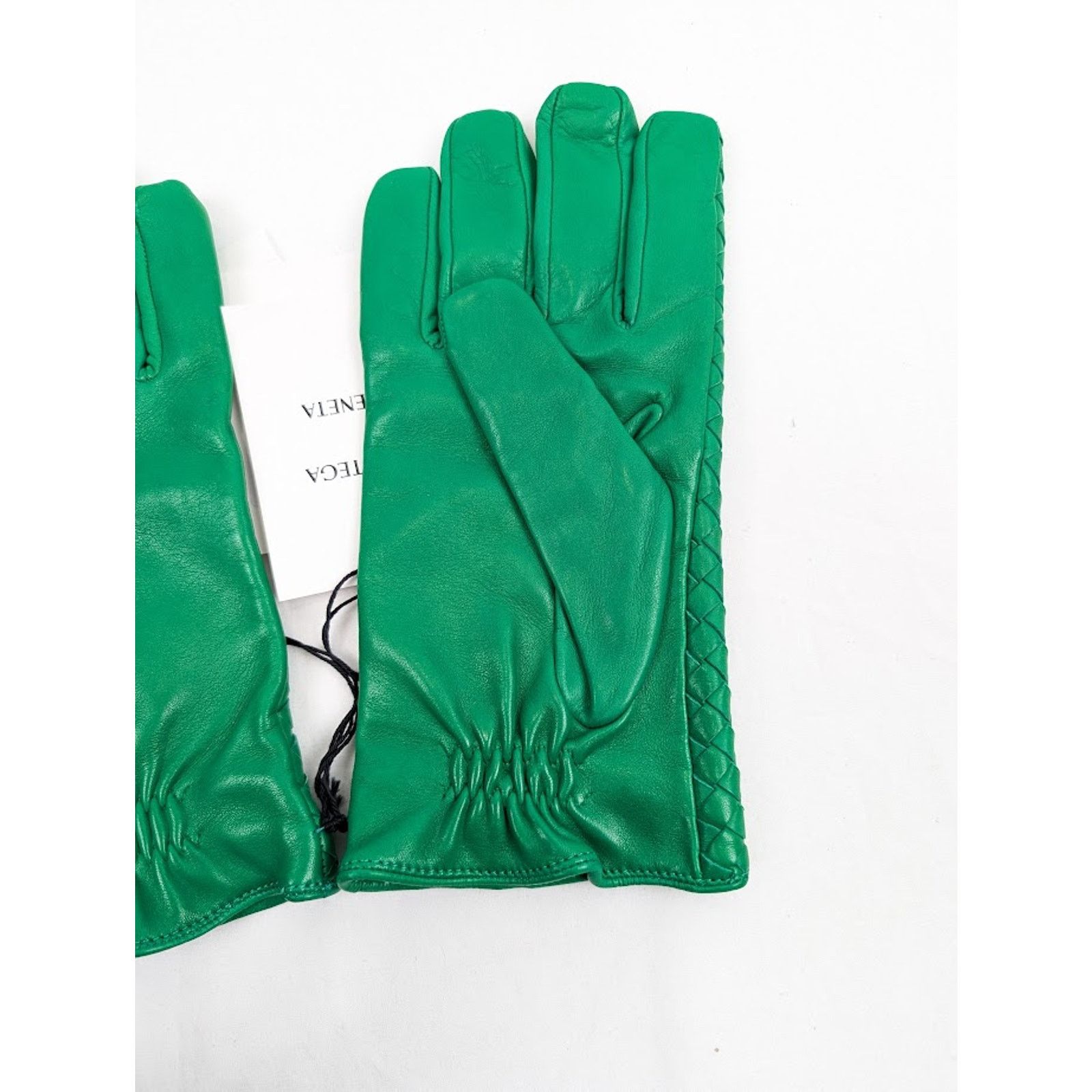Bottega Veneta o1rshd1 Size : 7.5 / Nappa Intrecciao Leather Gloves Parkeet Size ONE SIZE - 7 Thumbnail