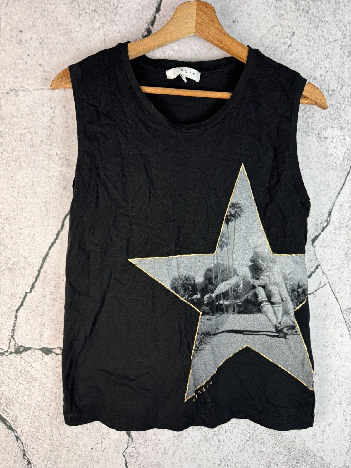 Sandro RARE Sandro Designer Paris Tank Top tee Size S / US 4 / IT 40 - 1 Thumbnail