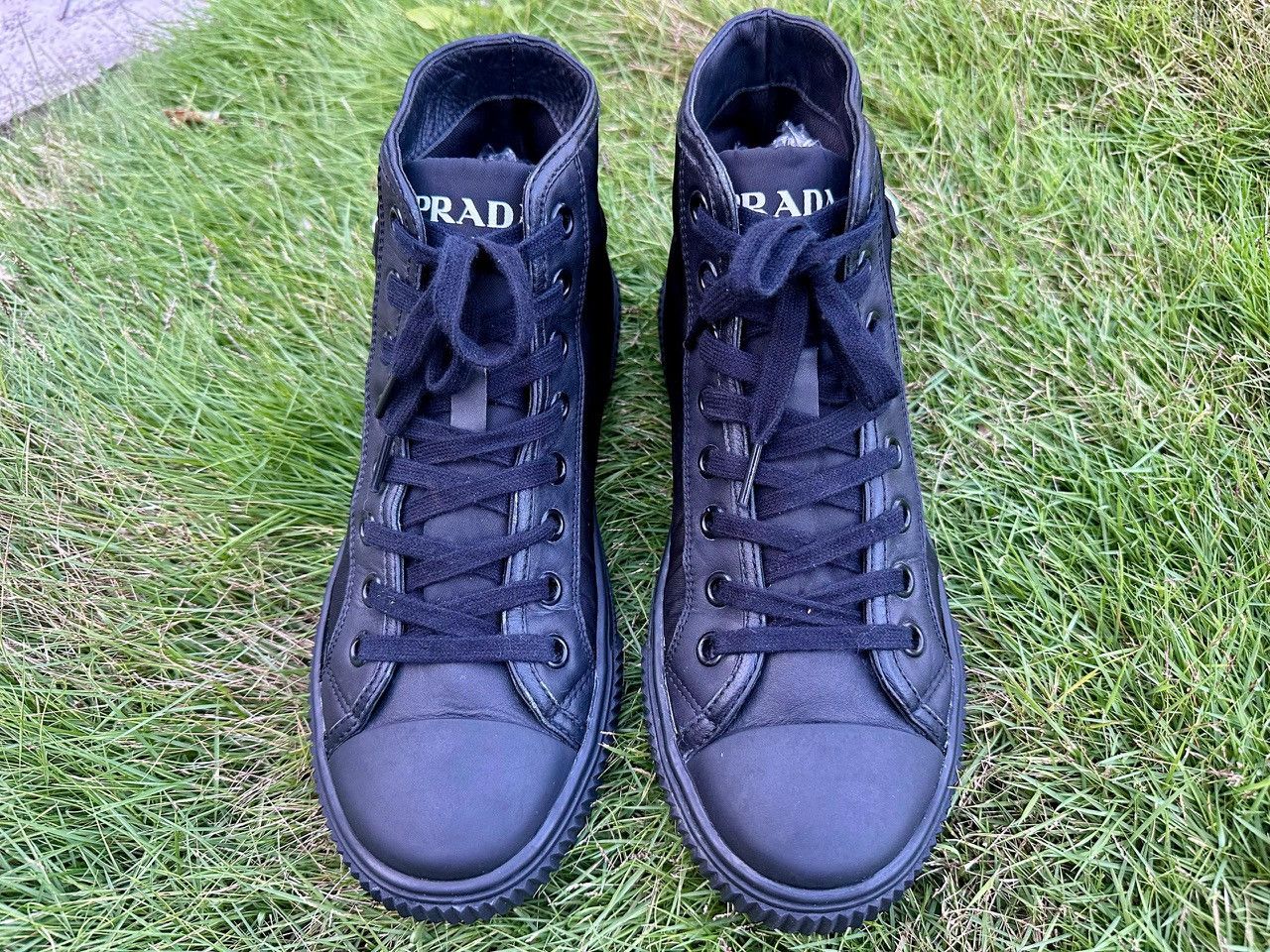 Prada Authentic Prada Stratus High-Top Lace Up Men Sneakers Size US 8 / EU 41 - 2 Thumbnail
