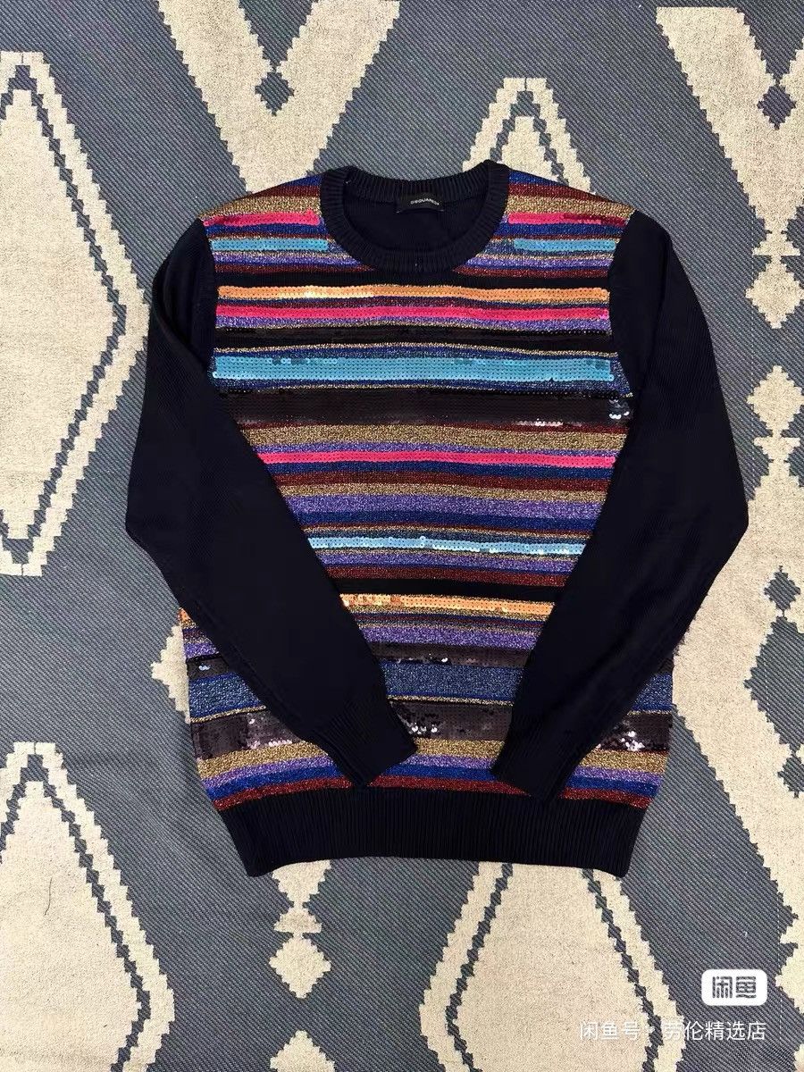 D2 DSQUARED sequin sweater balenciaga prada dior