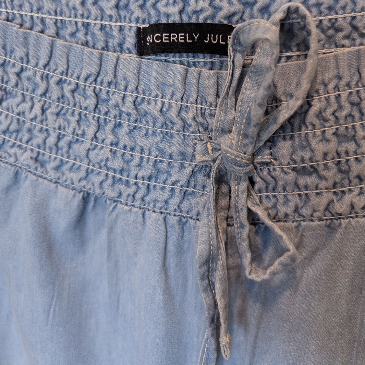 Other Sincerely Jules Chambray Paperbag Pants Large Size 34" / US 12 / IT 48 - 2 Thumbnail