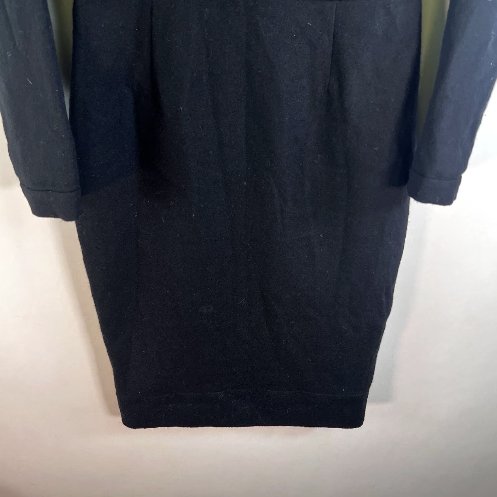 Vintage TOCCA Wool Blend Sheath Knee Dress Size 8 Black Size M / US 6-8 / IT 42-44 - 4 Thumbnail