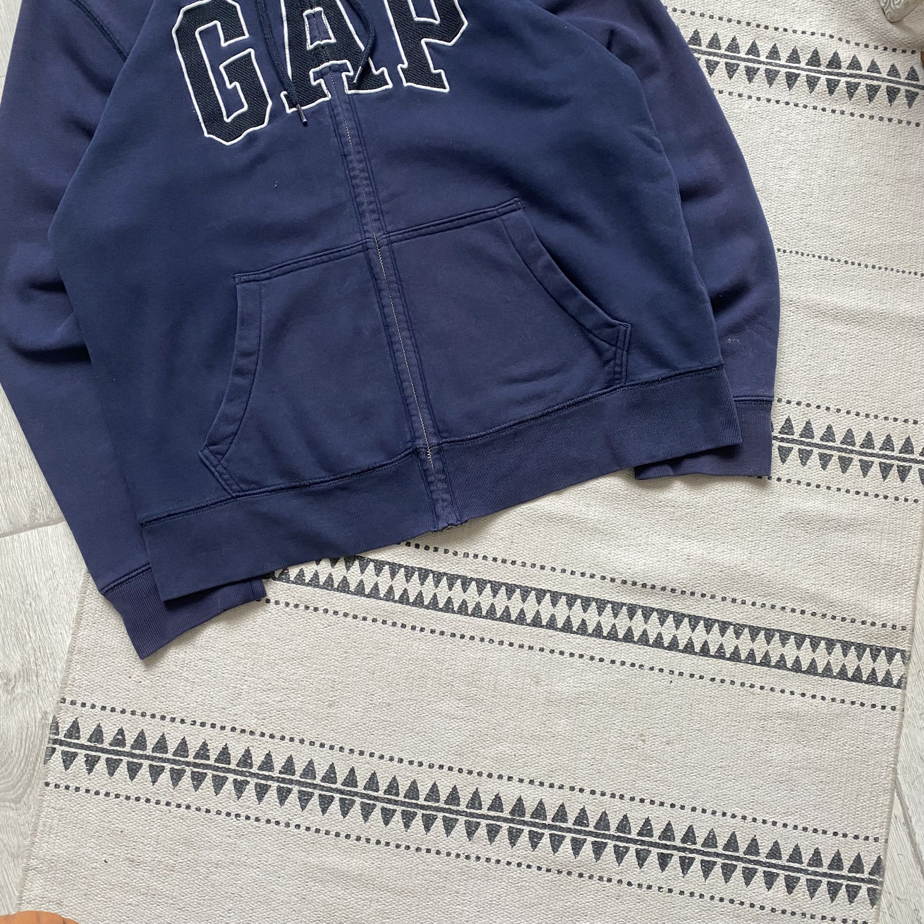 Gap Vintage 2000s Faded Gap zip hoodie Y2K big logo Size US M / EU 48-50 / 2 - 3 Thumbnail