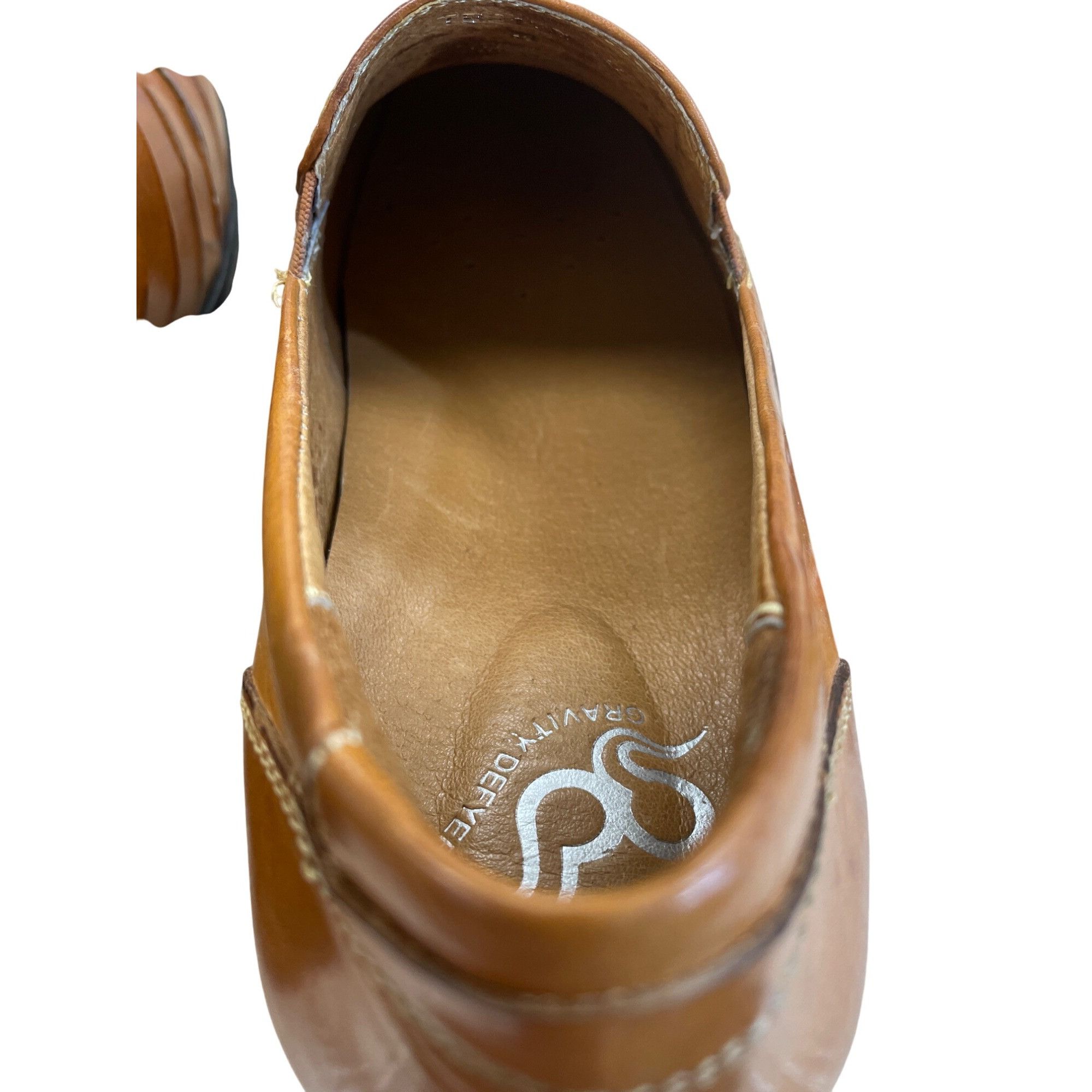 Other Gravity Defyer mens brown leather slip on loafers shoes SIze Size US 8 / EU 41 - 15 Thumbnail