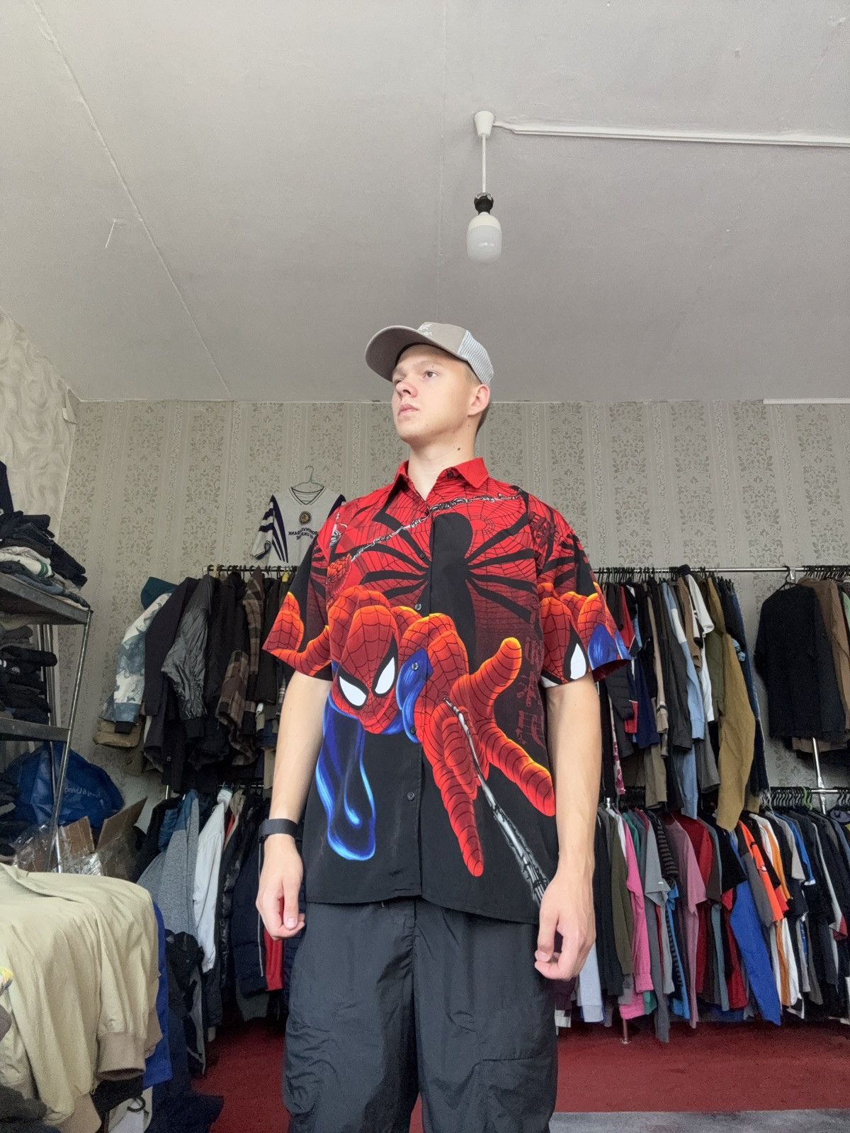 Marvel Comics Vintage Changes Spiderman 2001 AOP Button Up Shirt Size US M / EU 48-50 / 2 - 4 Thumbnail
