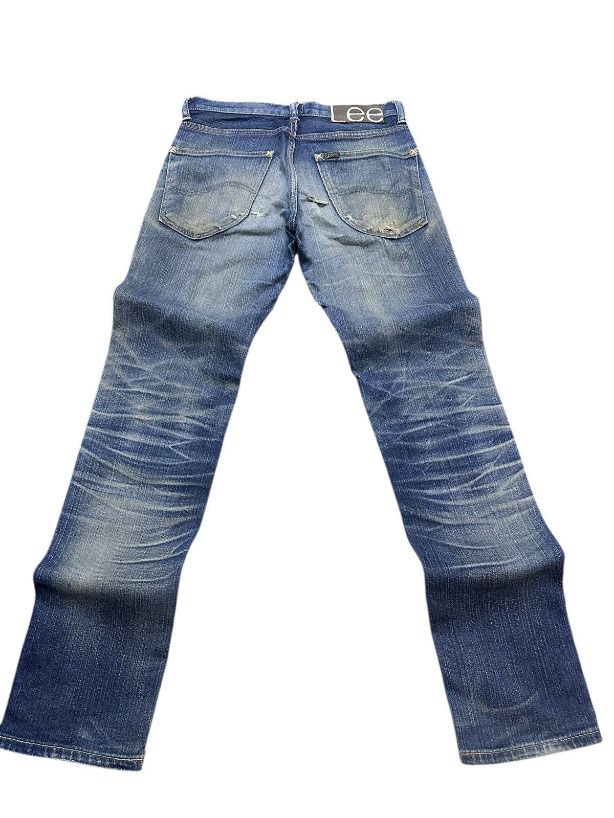 Japanese Brand Lee 101 Vintage Distressed Loose Jeans Striked and Faded Size US 30 / EU 46 - 2 Thumbnail