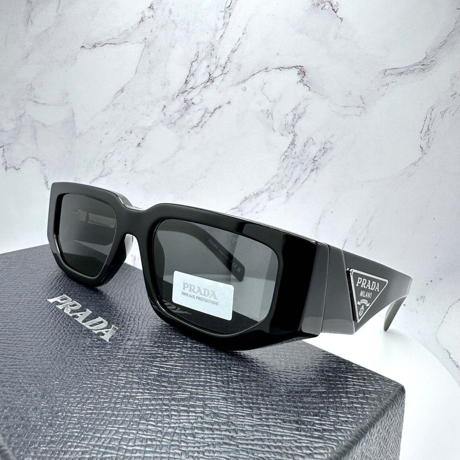 Prada NEW PRADA Sunglasses Black Square Size ONE SIZE - 23 Thumbnail