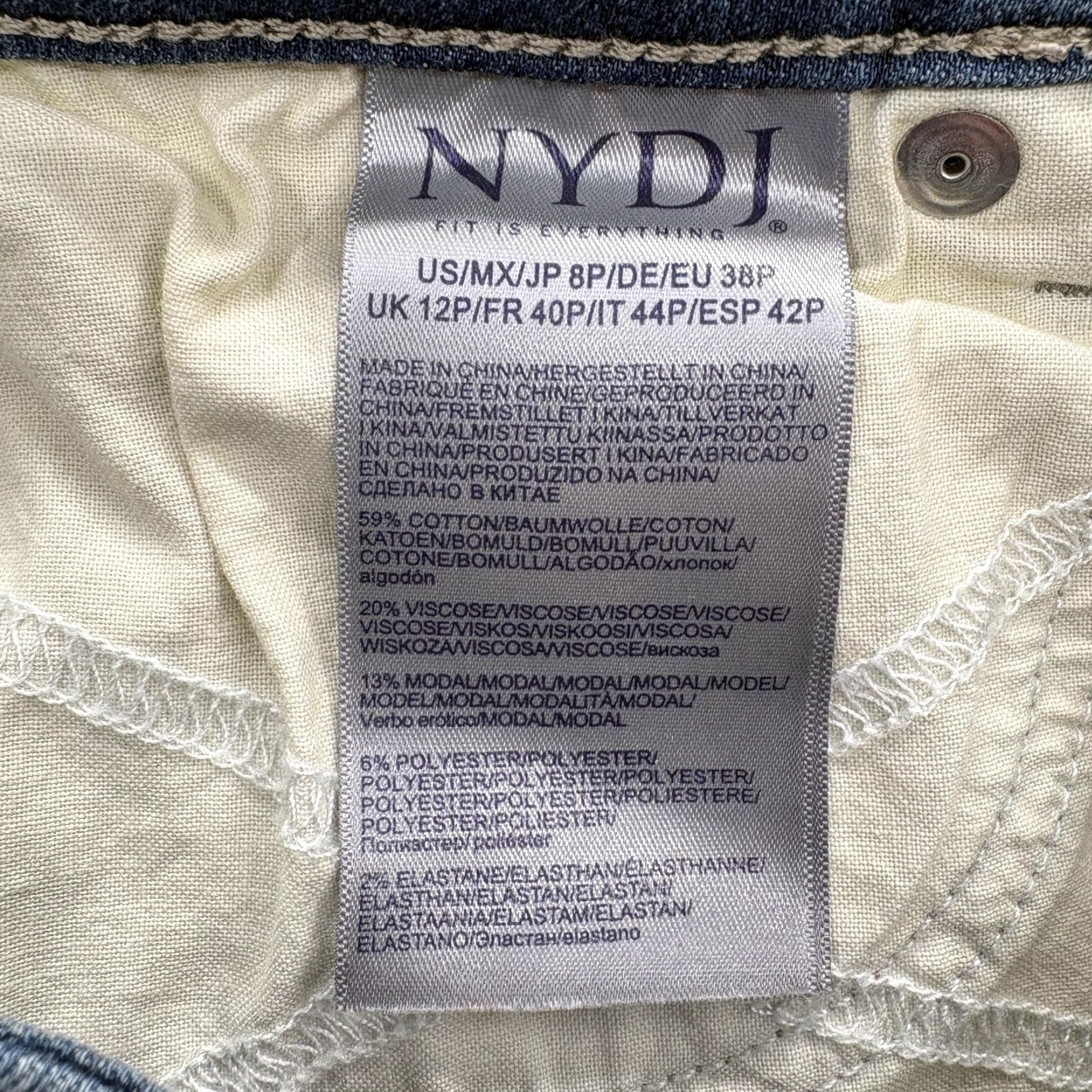 NYDJ NYDJ Jeans Womens 8P Petite Bootcut Mid Rise Blue Denim Pants Size 30" / US 8 / IT 44 - 5 Thumbnail