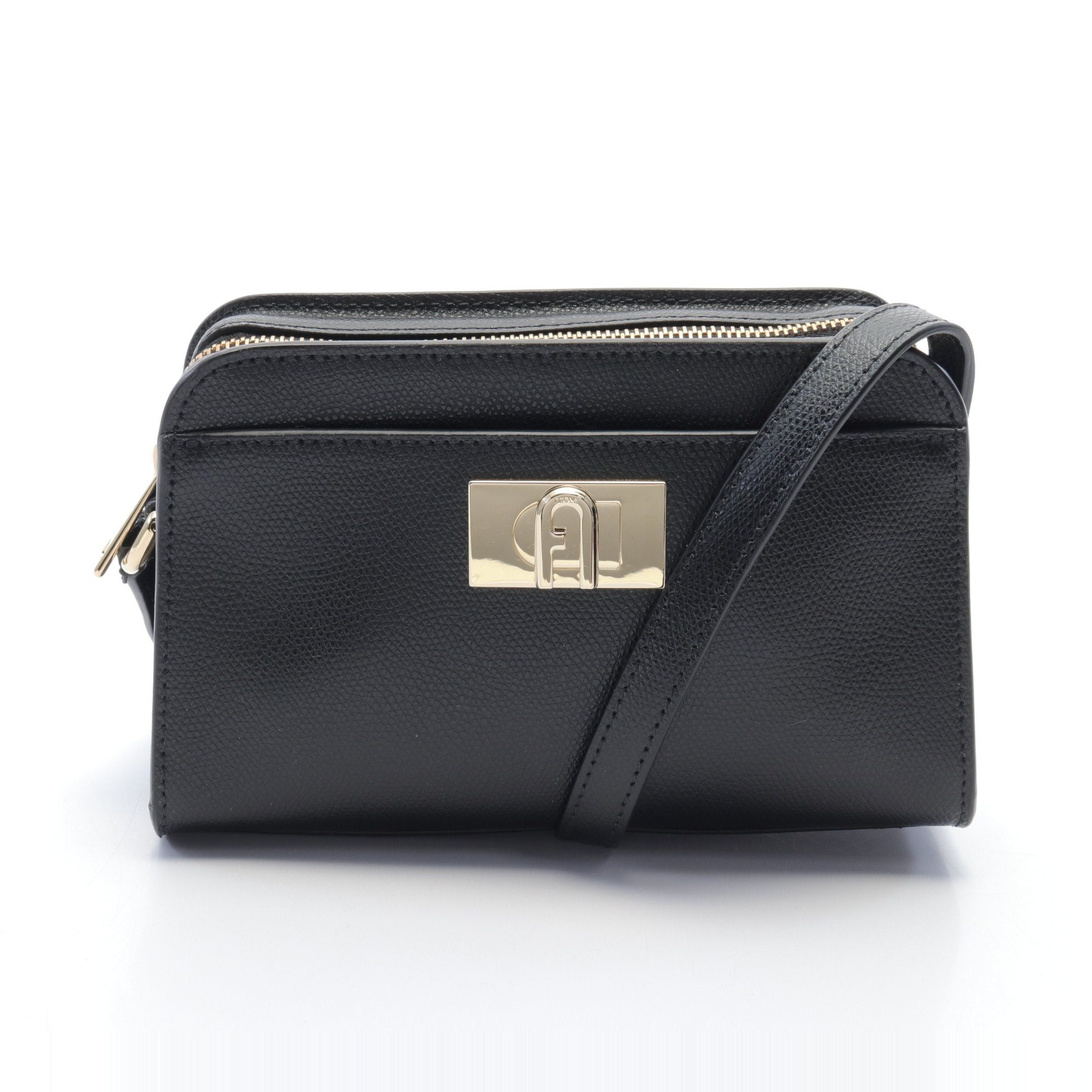 Furla Furla 1927 Mini Crossbody Shoulder Bag Leather Black Size ONE SIZE - 1 Thumbnail