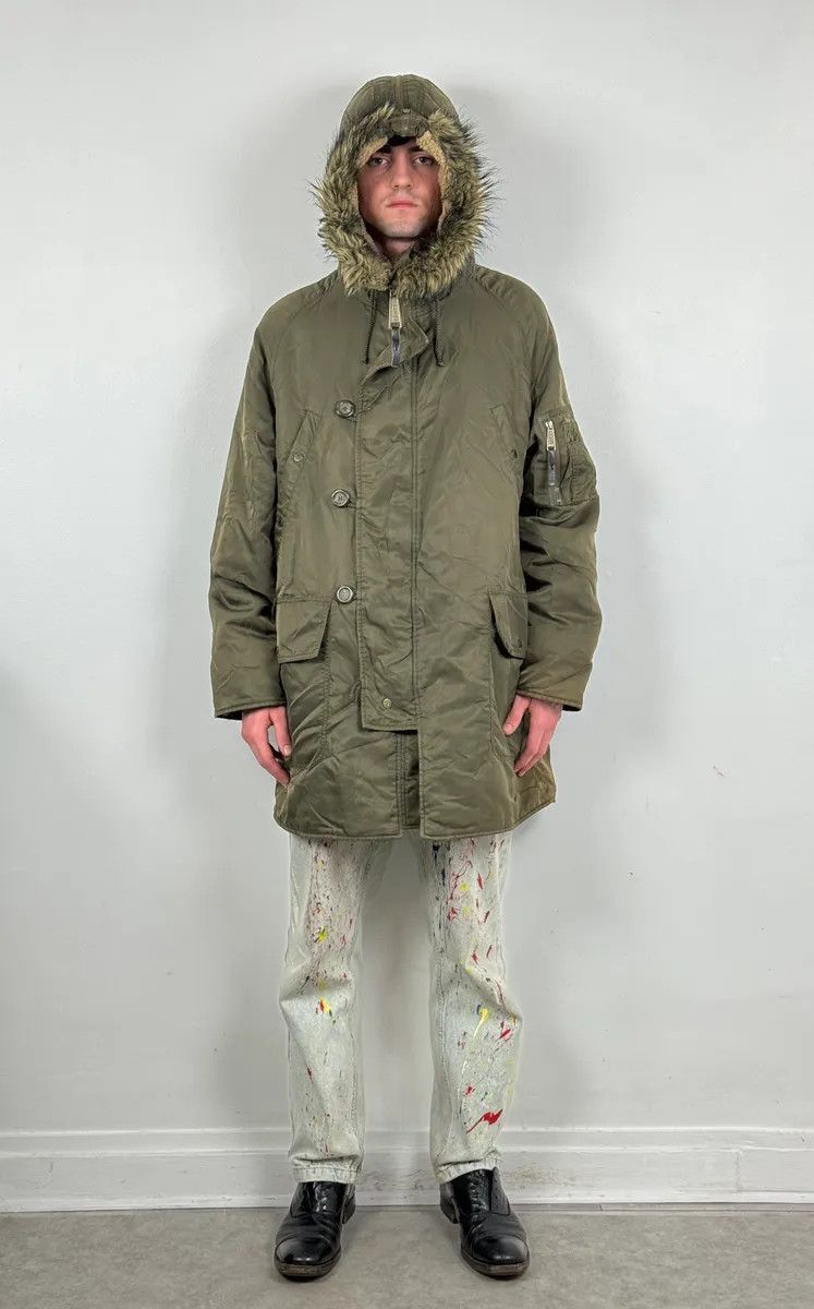 Dolce & Gabbana AW2003 Dolce & Gabbana Military Green Hooded Long Aviator Jacket Size US M / EU 48-50 / 2 - 2 Thumbnail