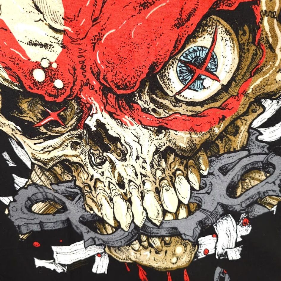 Vintage 5FDP T Shirt Mens Large Black Warhead Skull 5FDP Shirt Men Rock Music Skull Groove Metal Heavy Metal Size US L / EU 52-54 / 3 - 4 Thumbnail