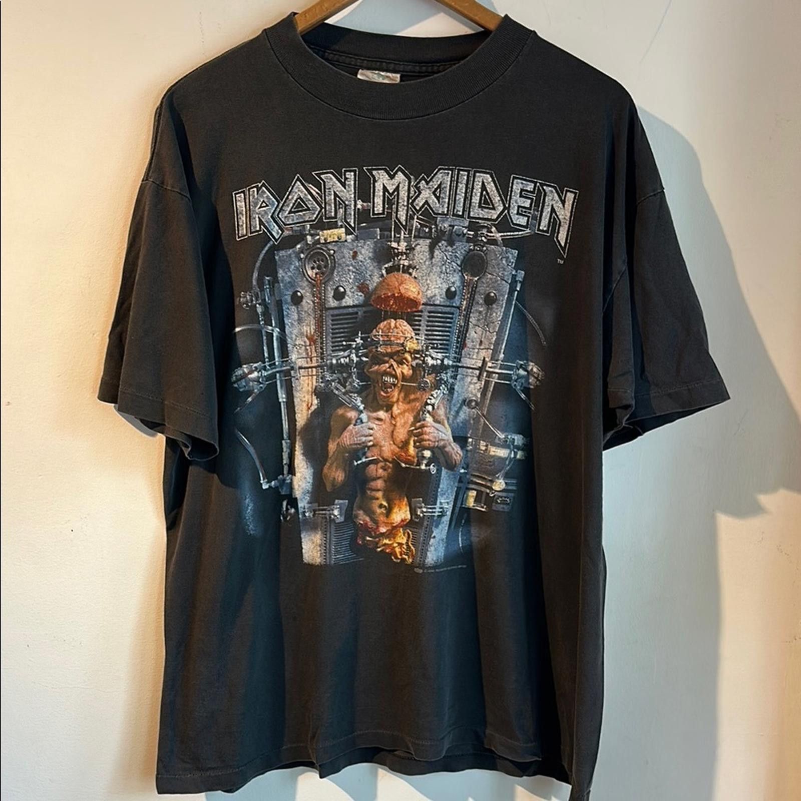 Homies Wonderland Vintage Iron Maiden The X Factor Graphic Single Stitch Shirt Size US XL / EU 56 / 4 - 1 Thumbnail