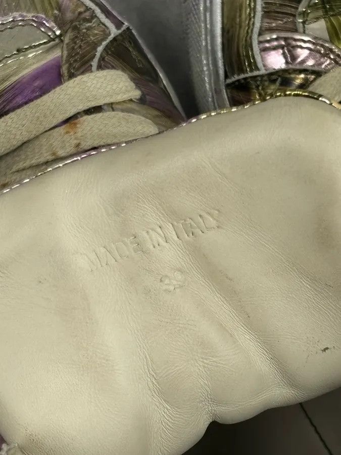 Maison Margiela MM6 Maison Margiela Purple Metallic Leather High Sneakers Size US 8 / IT 38 - 16 Thumbnail