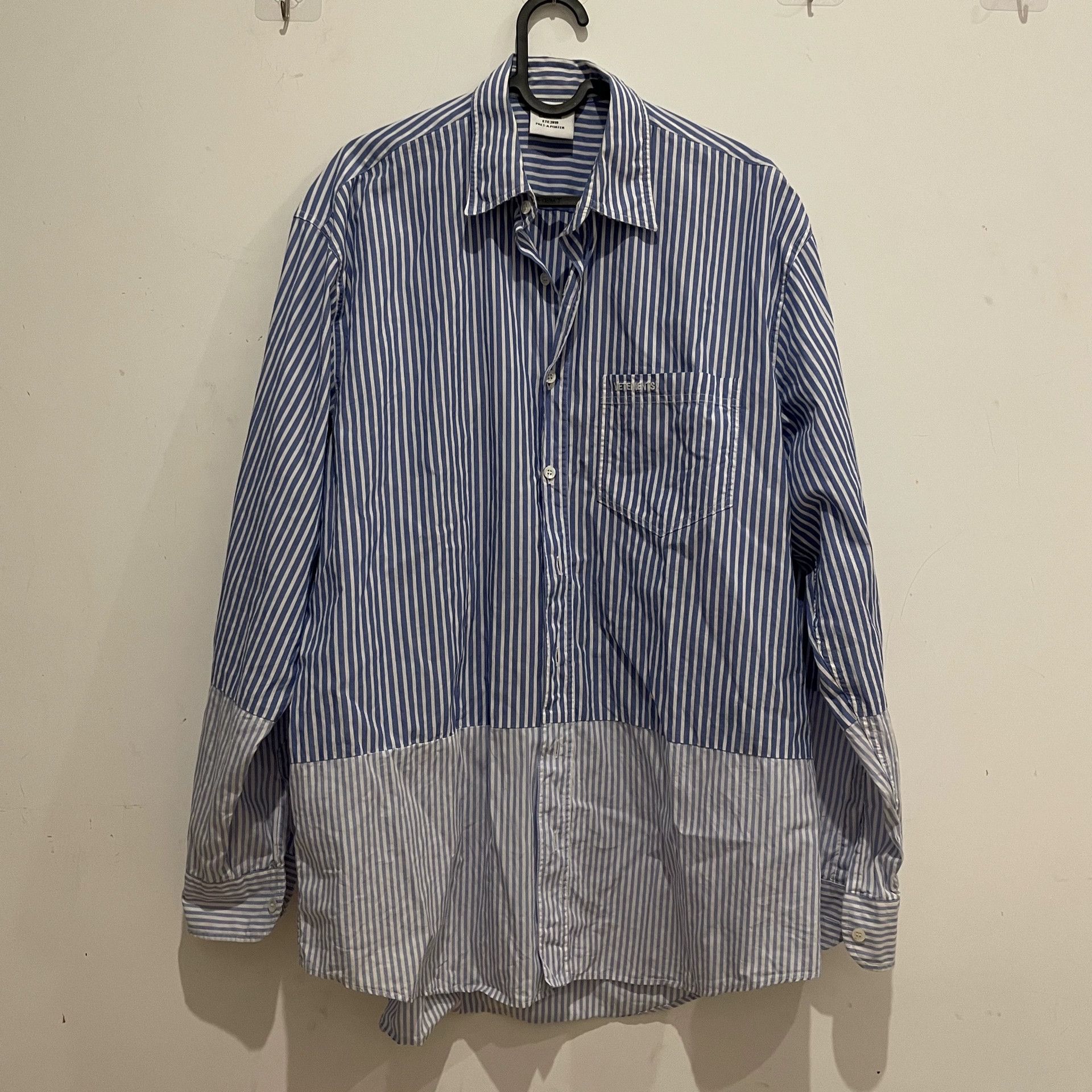 Vetements Vetements Striped Paneled Shirt - dmc Size US S / EU 44-46 / 1 - 1 Thumbnail