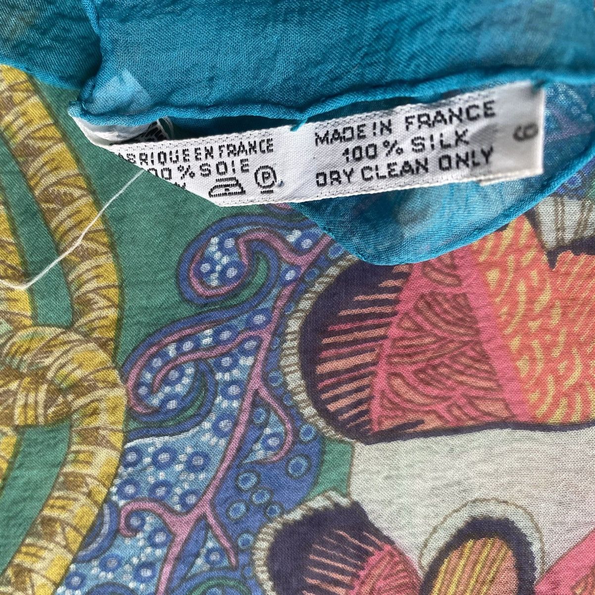 Hermes Hermes Grands Fonds Blue Silk Scarf Size ONE SIZE - 4 Thumbnail