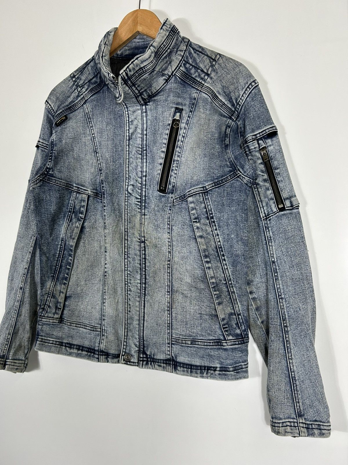 Japanese Brand 🔥Field Core Cordura Fabric Denim Distressed Rider Jacket Size US L / EU 52-54 / 3 - 3 Thumbnail
