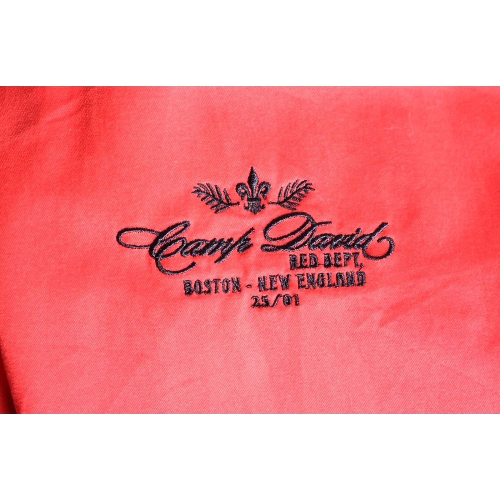 Vintage CAMP DAVID Jacket Men Size M/L MJ6527 Bomber Jacket Casual, Travel, All Seasons, Regular, Pink Red, Cotton Twill, Zip, Logo, Vintage No Size US M / EU 48-50 / 2 - 7 Thumbnail