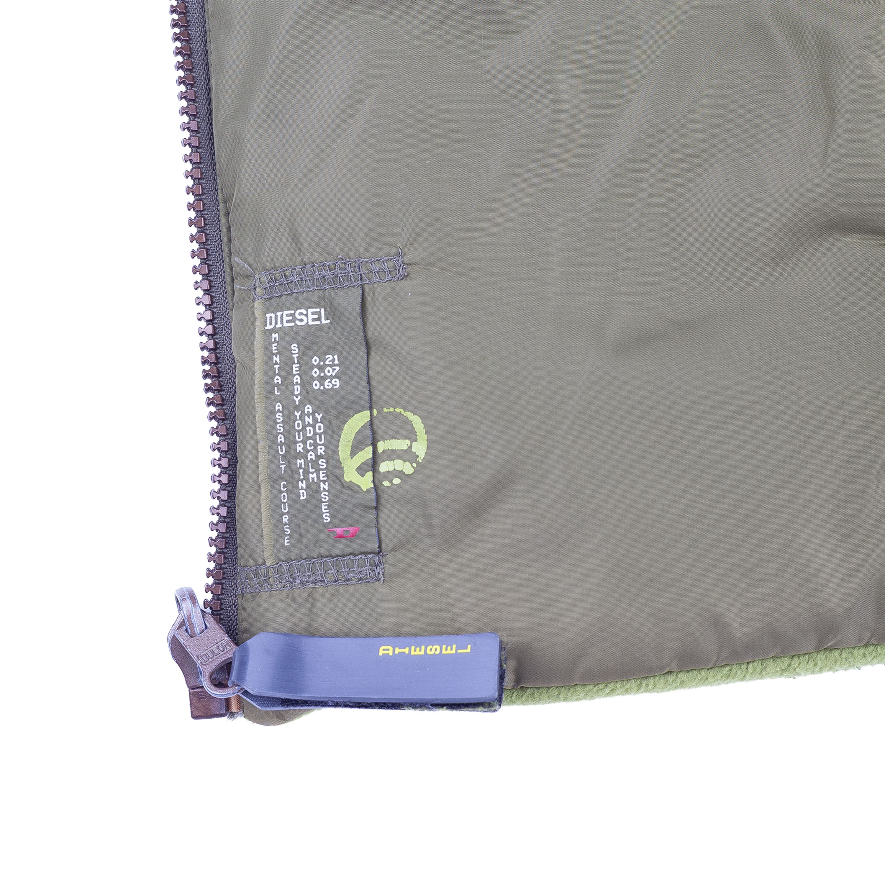 Diesel Diesel Reversible Vintage Fleece Sleeveless Green Vest Size S / US 4 / IT 40 - 4 Thumbnail