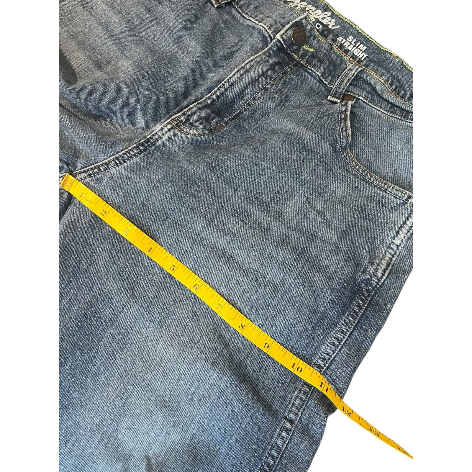 Wrangler Wrangler Men’s 34x31 Blue Denim Slim Straight Fit Jeans Size US 34 / EU 50 - 4 Thumbnail