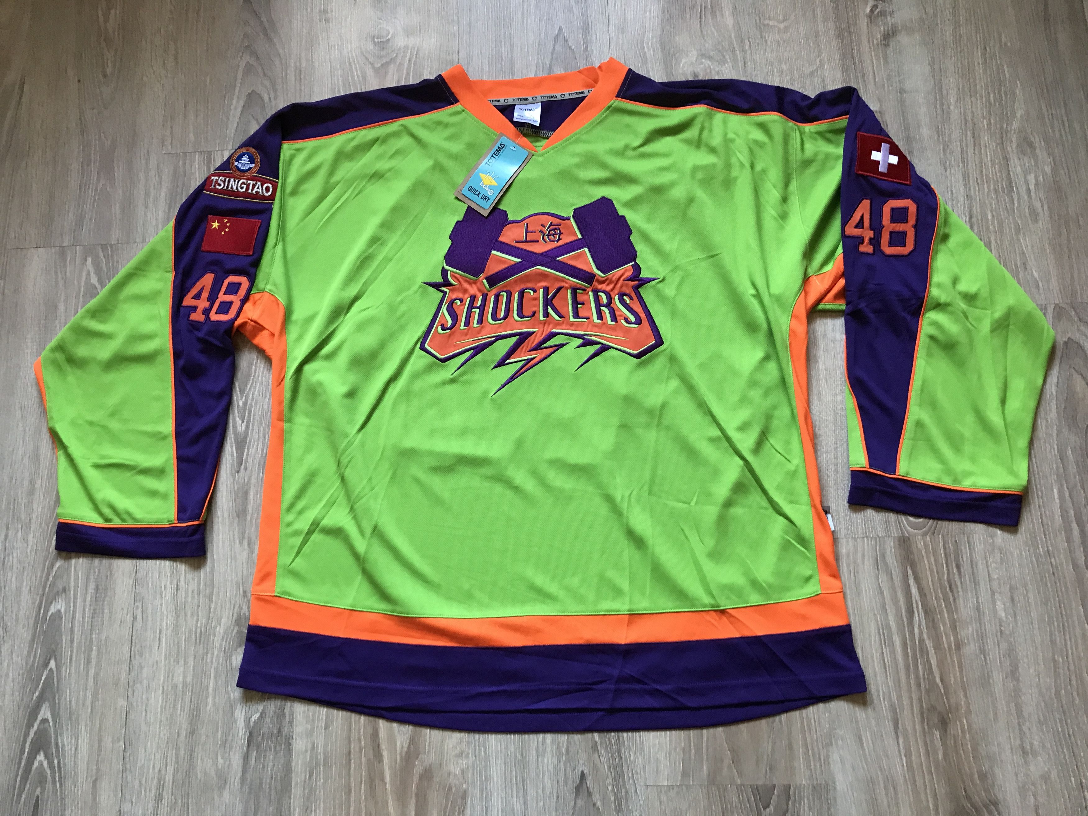 NHL × Vintage Totema Shockers Hockey Jersey #48 RonChamp Size US L / EU 52-54 / 3 - 1 Thumbnail