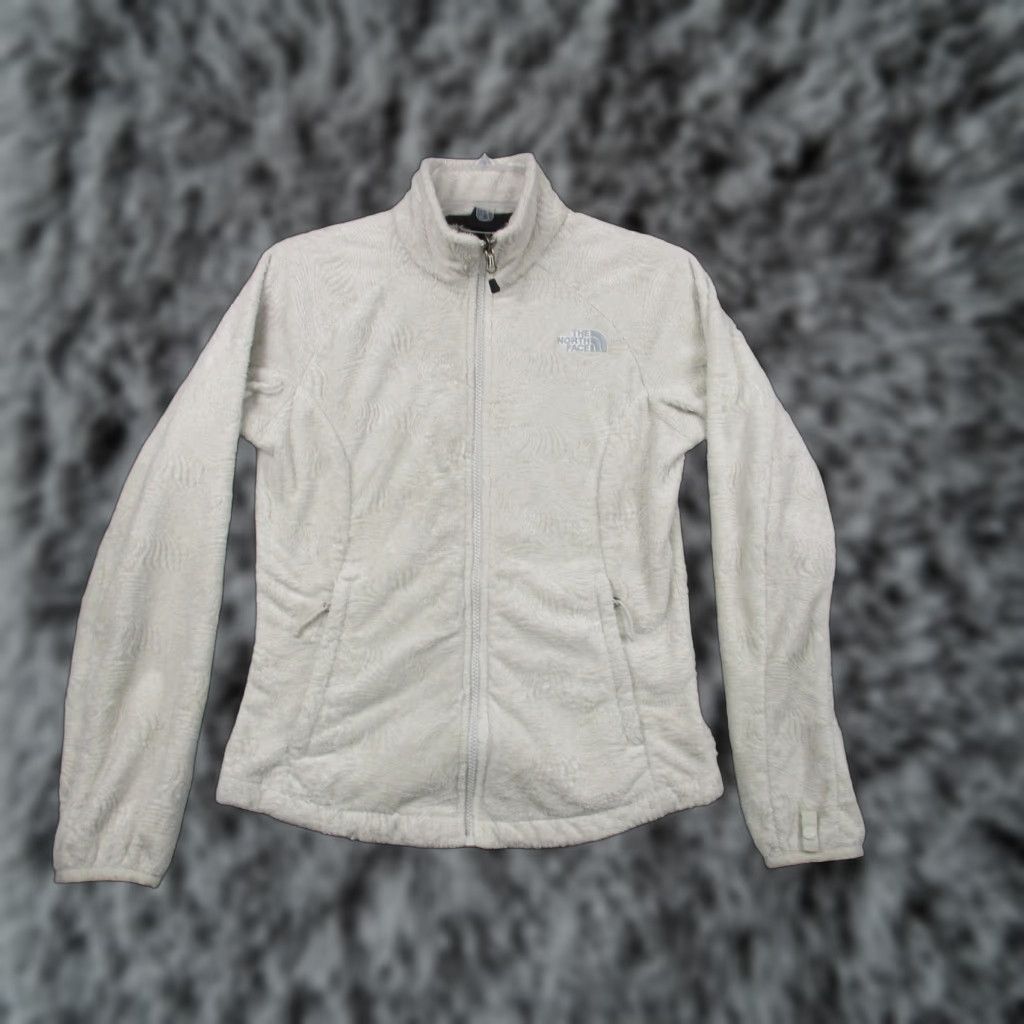 The North Face The North Face Jacket Womens S White Fleece Full Zip High Pile Soft Winter AMVD Size S / US 4 / IT 40 - 1 Thumbnail