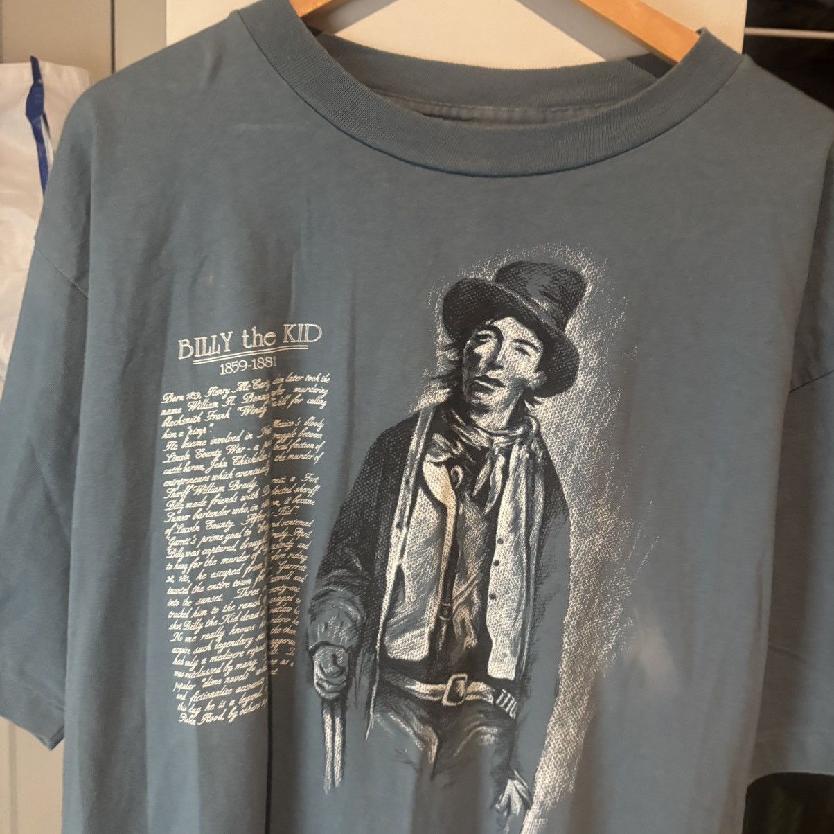 Vintage 1990s Billy The Kid New York Graphic T Shirt Single Stitch Size US XL / EU 56 / 4 - 2 Thumbnail