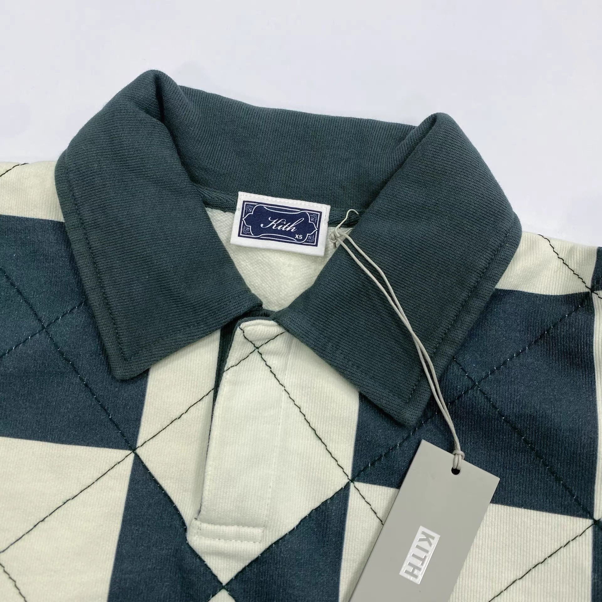 Kith KITH Geo Quilted Nelson Rugby Retro Check Long Sleeve Size US XS / EU 42 / 0 - 3 Thumbnail