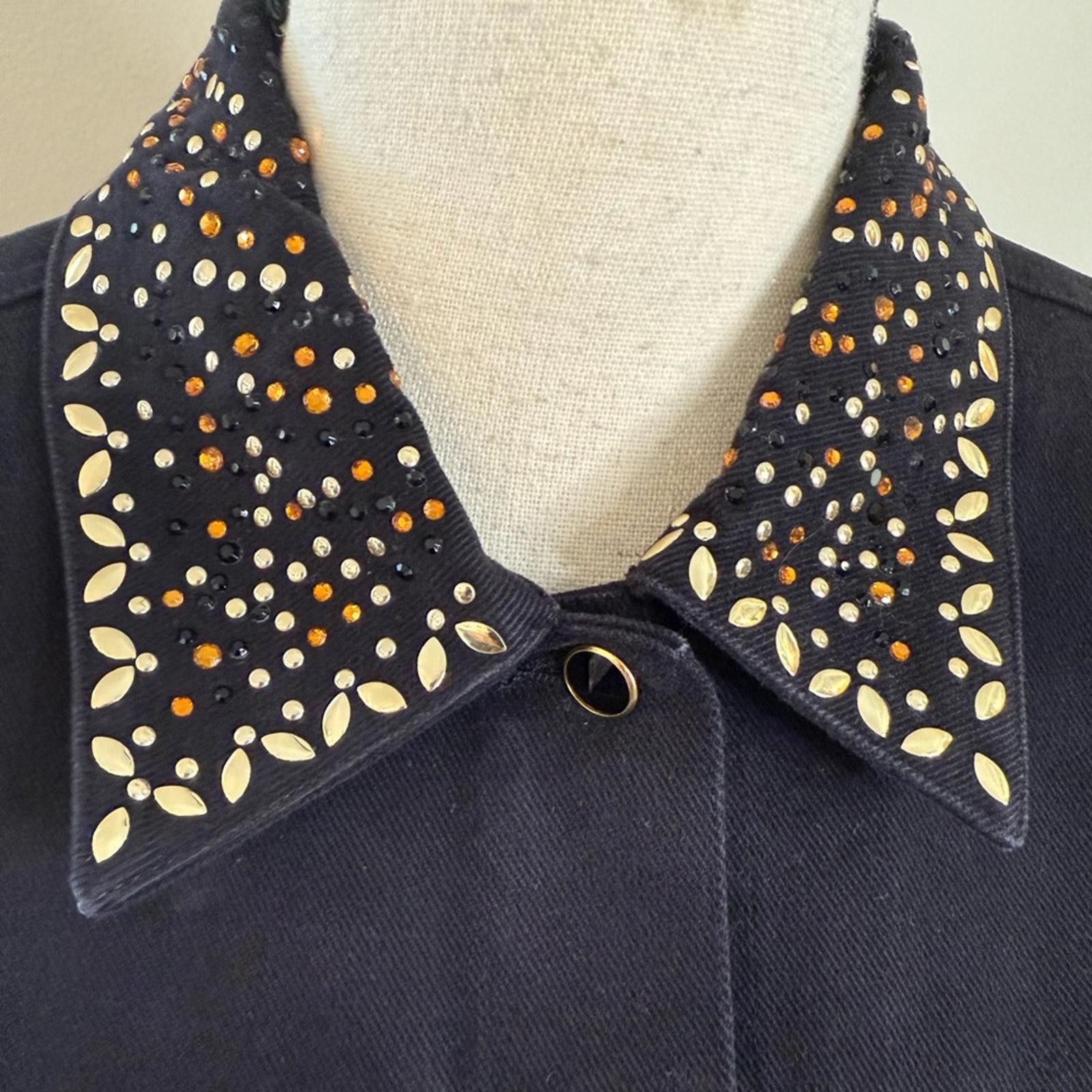 Other Laura Ashley black denim jacket jewel embellished SZ M Size M / US 6-8 / IT 42-44 - 2 Thumbnail