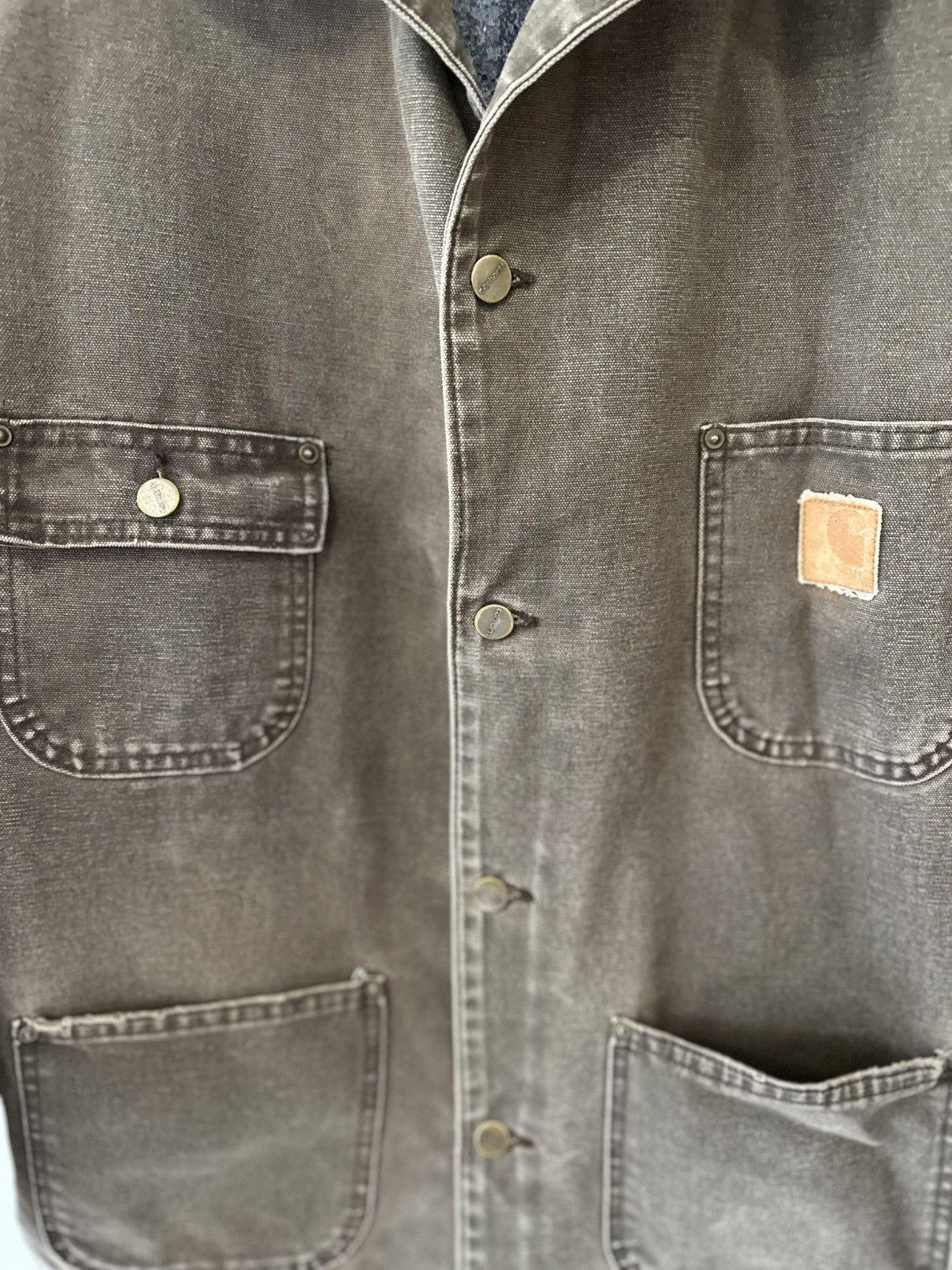 Carhartt × Vintage 🔥Vintage🔥90’s Carhartt Chore Coat C02CHT Size US XL / EU 56 / 4 - 4 Thumbnail