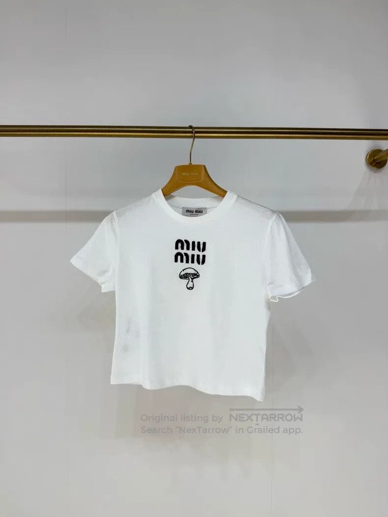 Miu Miu Miu Miu Size XS Small mushroom t-shirt Size XS / US 0-2 / IT 36-38 - 1 Thumbnail
