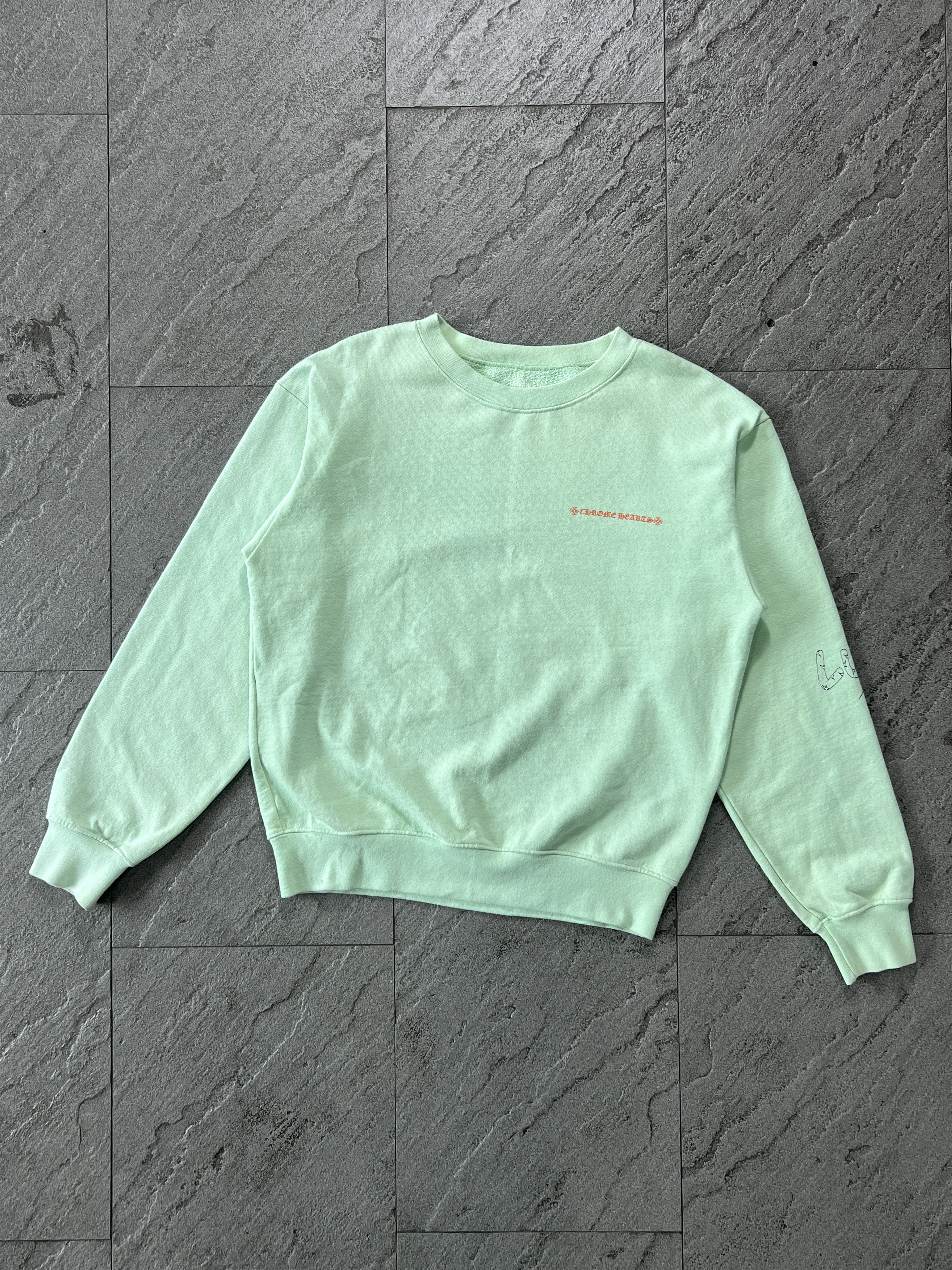 Chrome Hearts Chrome Hearts Matty Boy Mint Green Graphic Sweatshirt Size US M / EU 48-50 / 2 - 1 Thumbnail