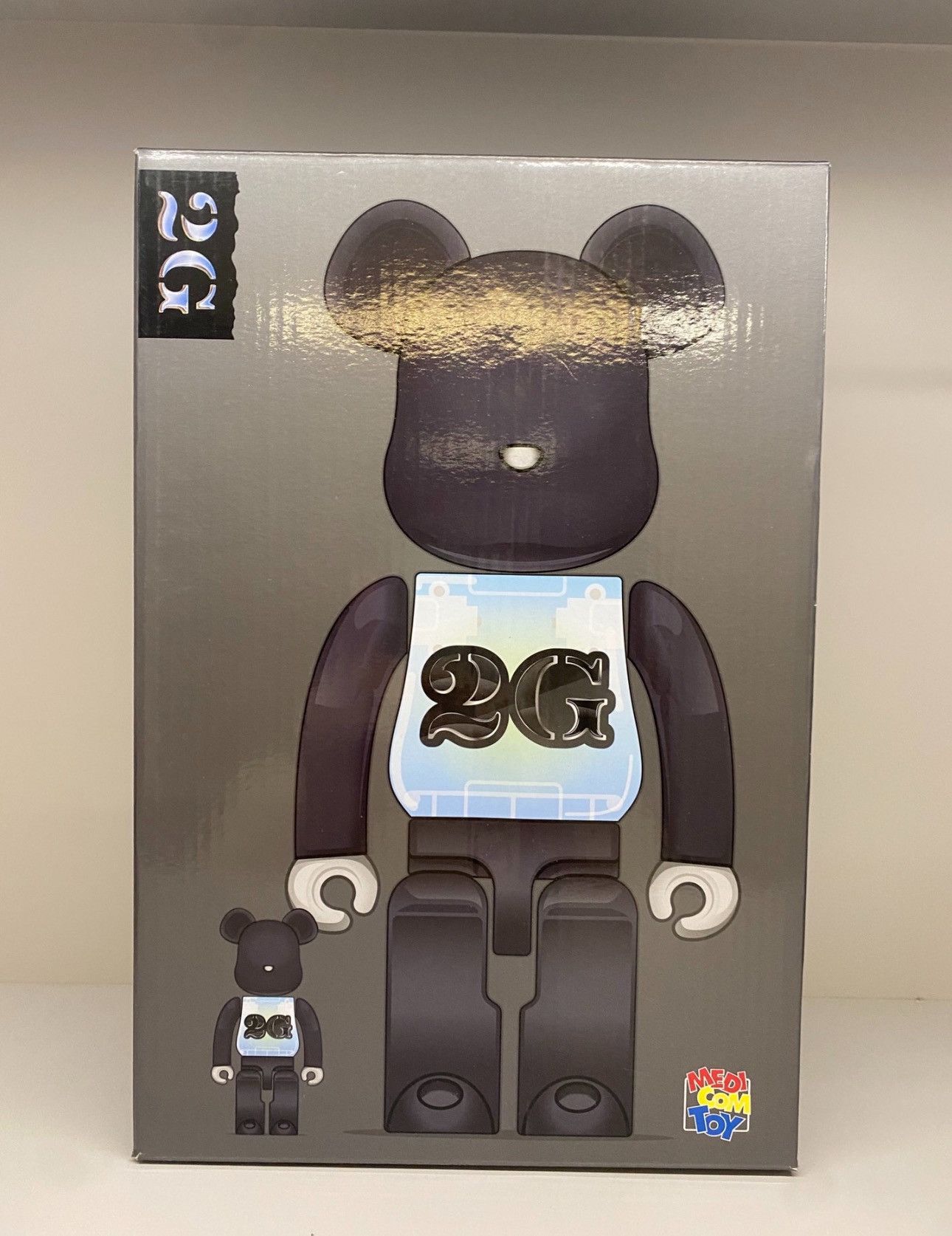 Japanese Brand × Medicom Toy Bearbrick 2G Exclusive Black Chrome 100% & 400% Set Size ONE SIZE - 4 Thumbnail