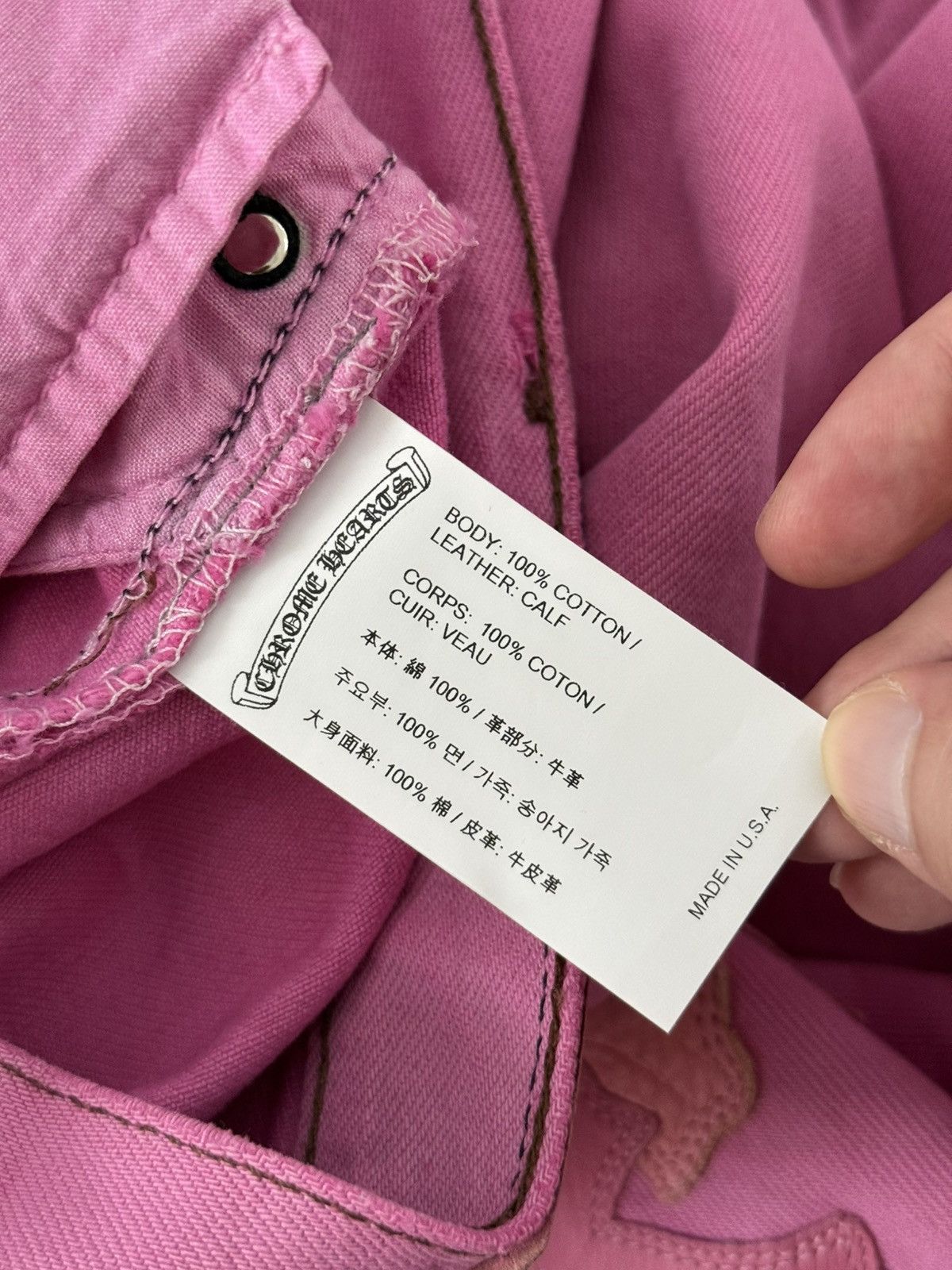 Chrome Hearts Chrome Hearts Pink Sex Record Levis 501 Baggy Sz.34 Size US 34 / EU 50 - 18 Thumbnail